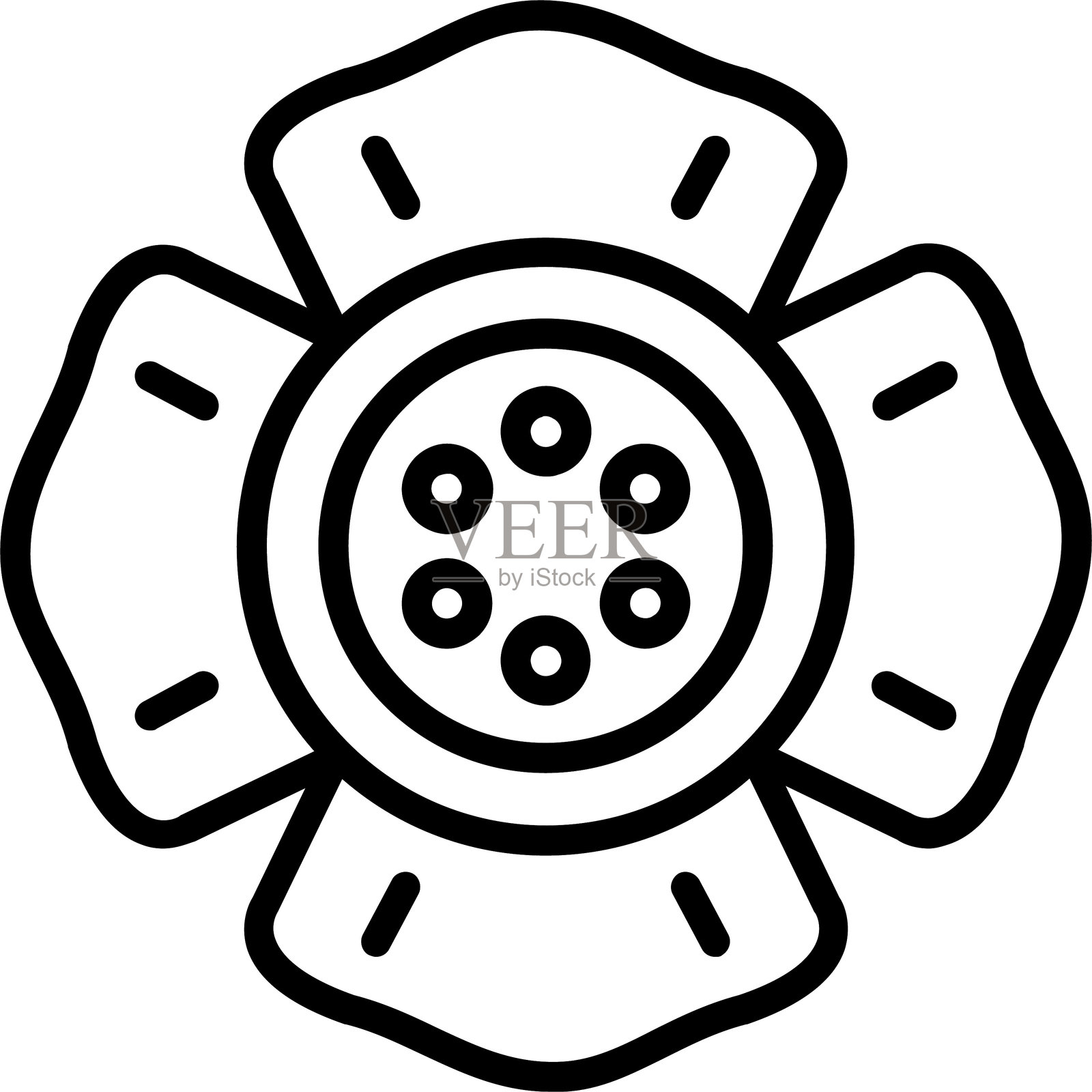 拉弗勒西亚线条图标设计插画图片素材