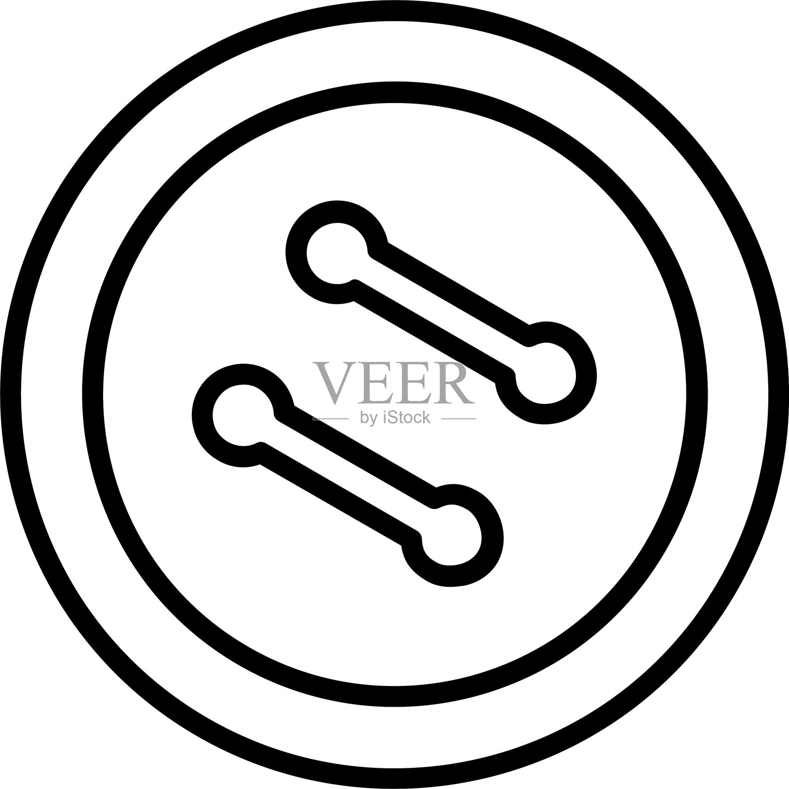 按钮线条图标设计插画图片素材