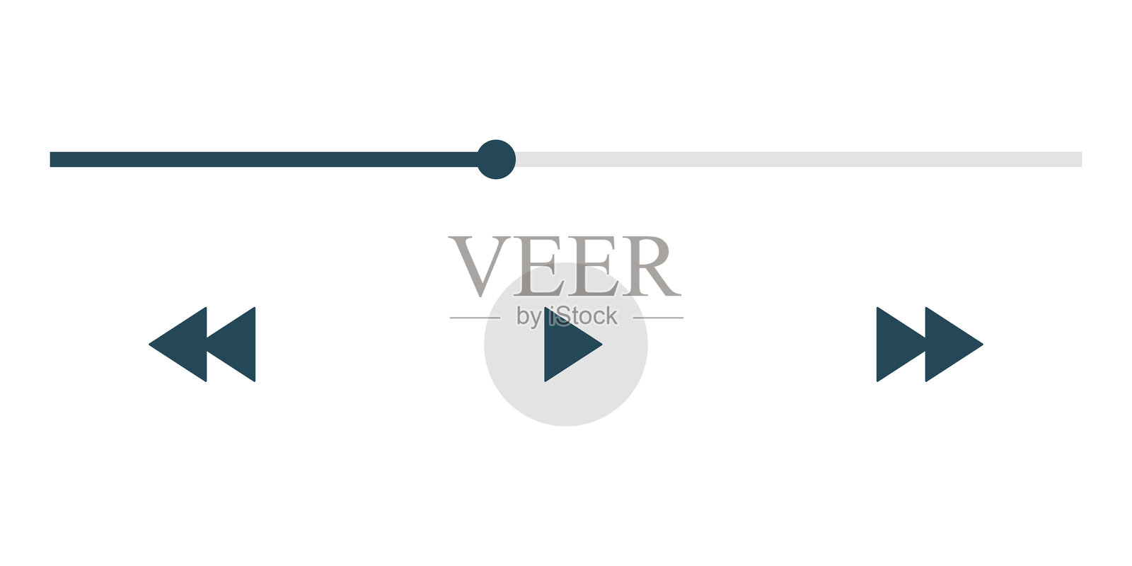 网页和移动应用的模板视频播放器。现代多媒体播放应用程序。音频播放器控制面板，媒体音乐播放器。插画图片素材