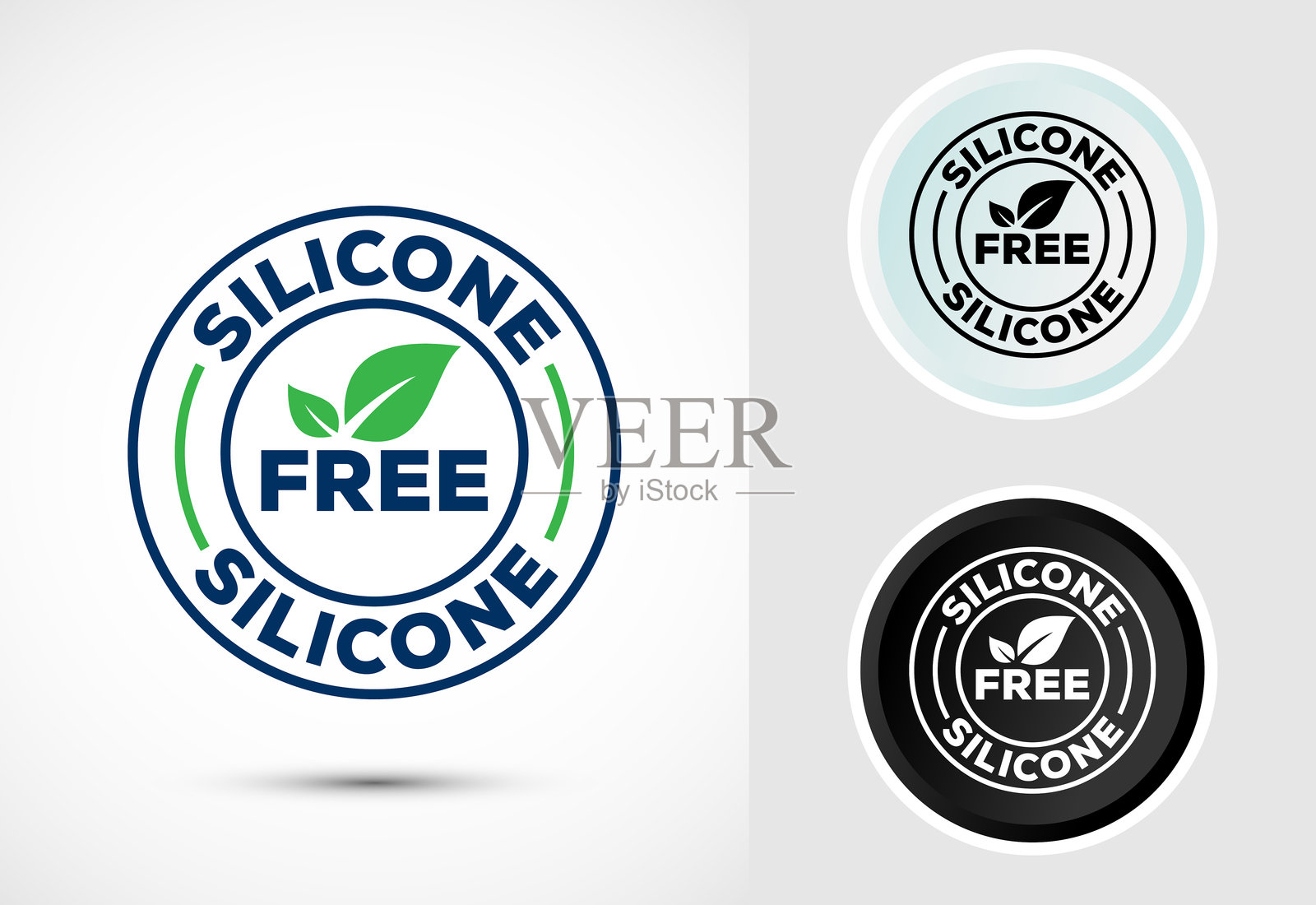 无硅图标设计插图，最佳无硅标志，符号插画图片素材