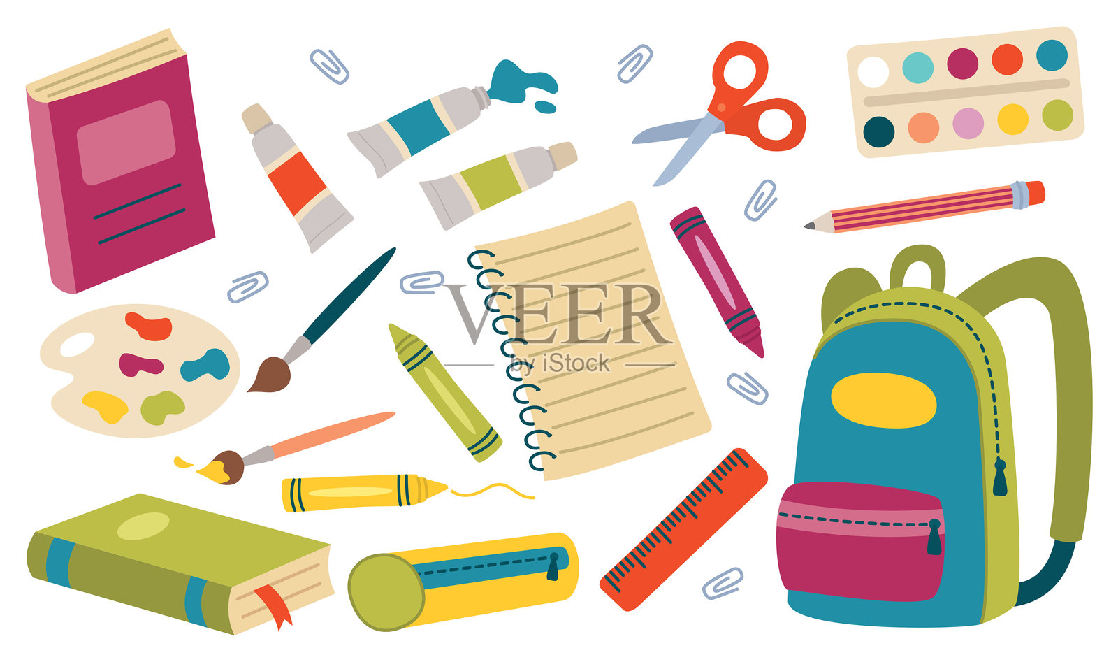 学习和绘画的元素插画图片素材