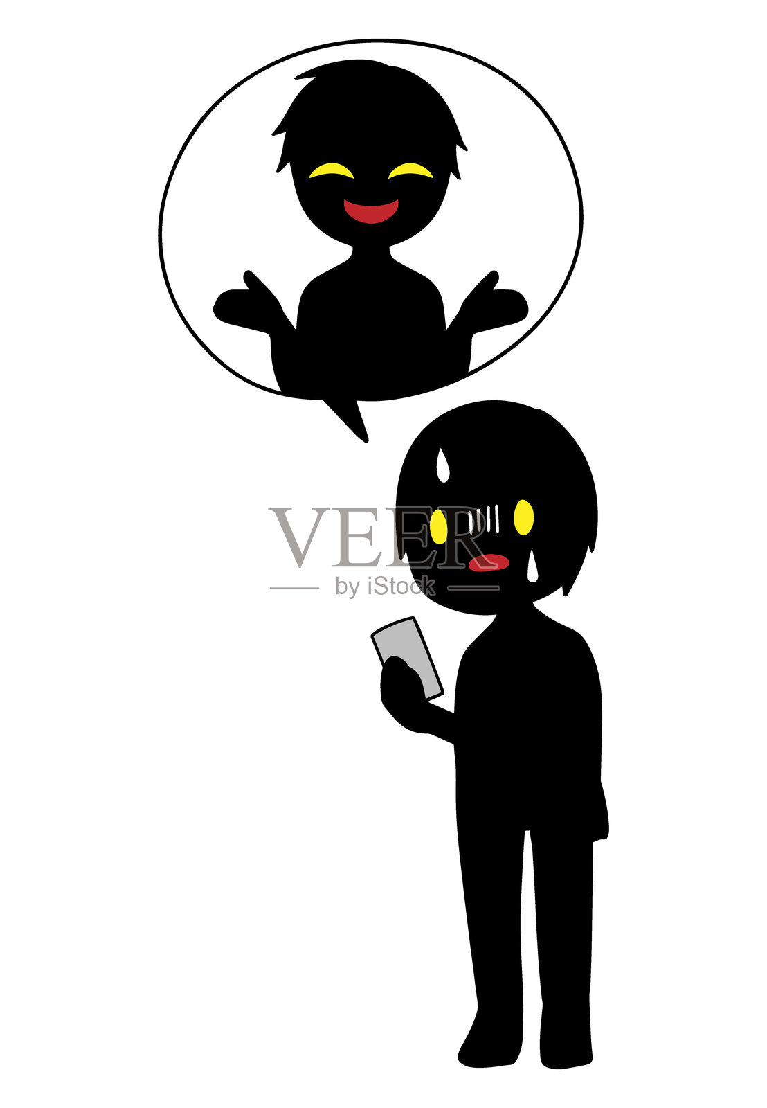 负责非法兼职工作的人很着急插画图片素材