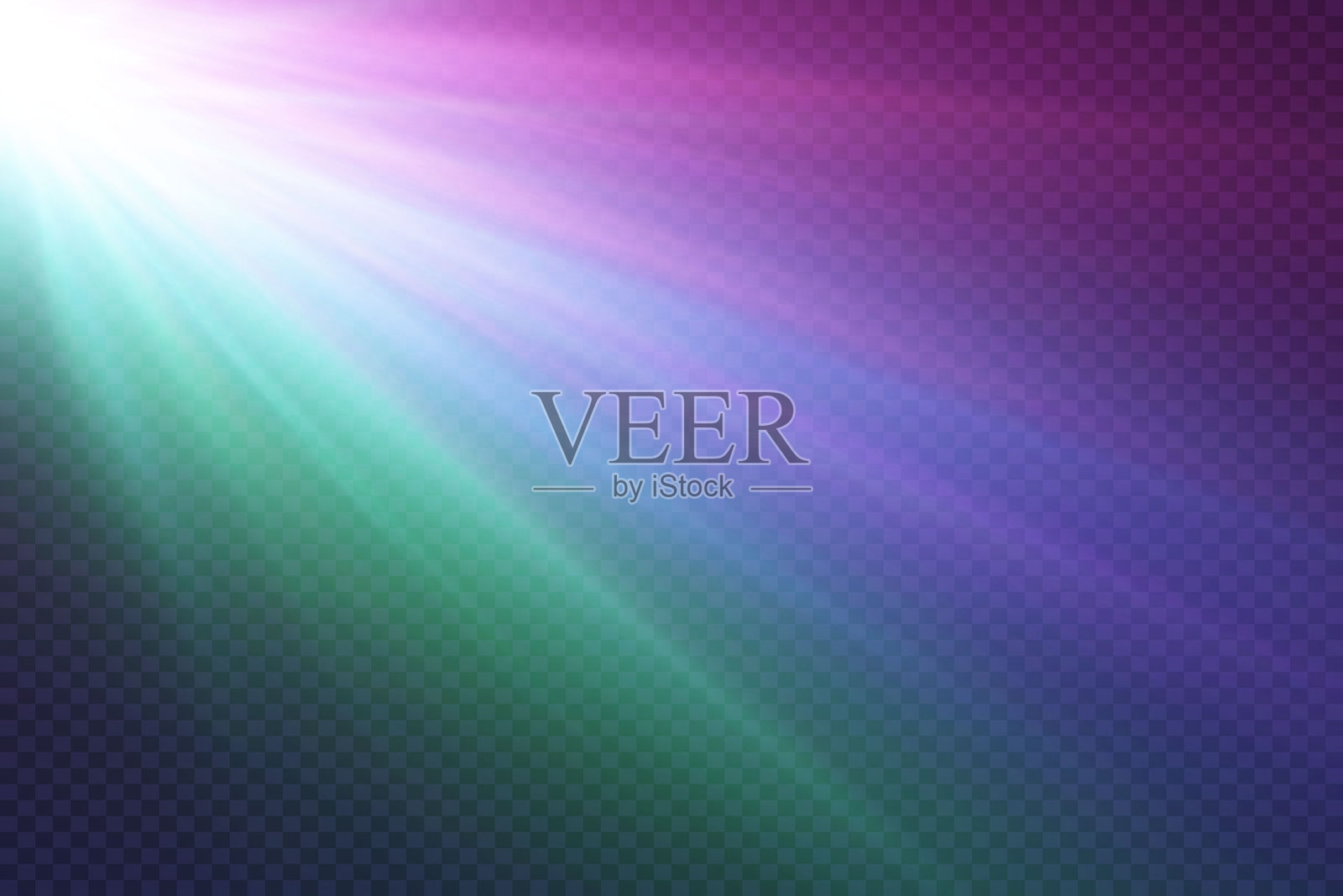 光线的光学效果。眩光和镜头的效果。闪烁的星光。插画图片素材