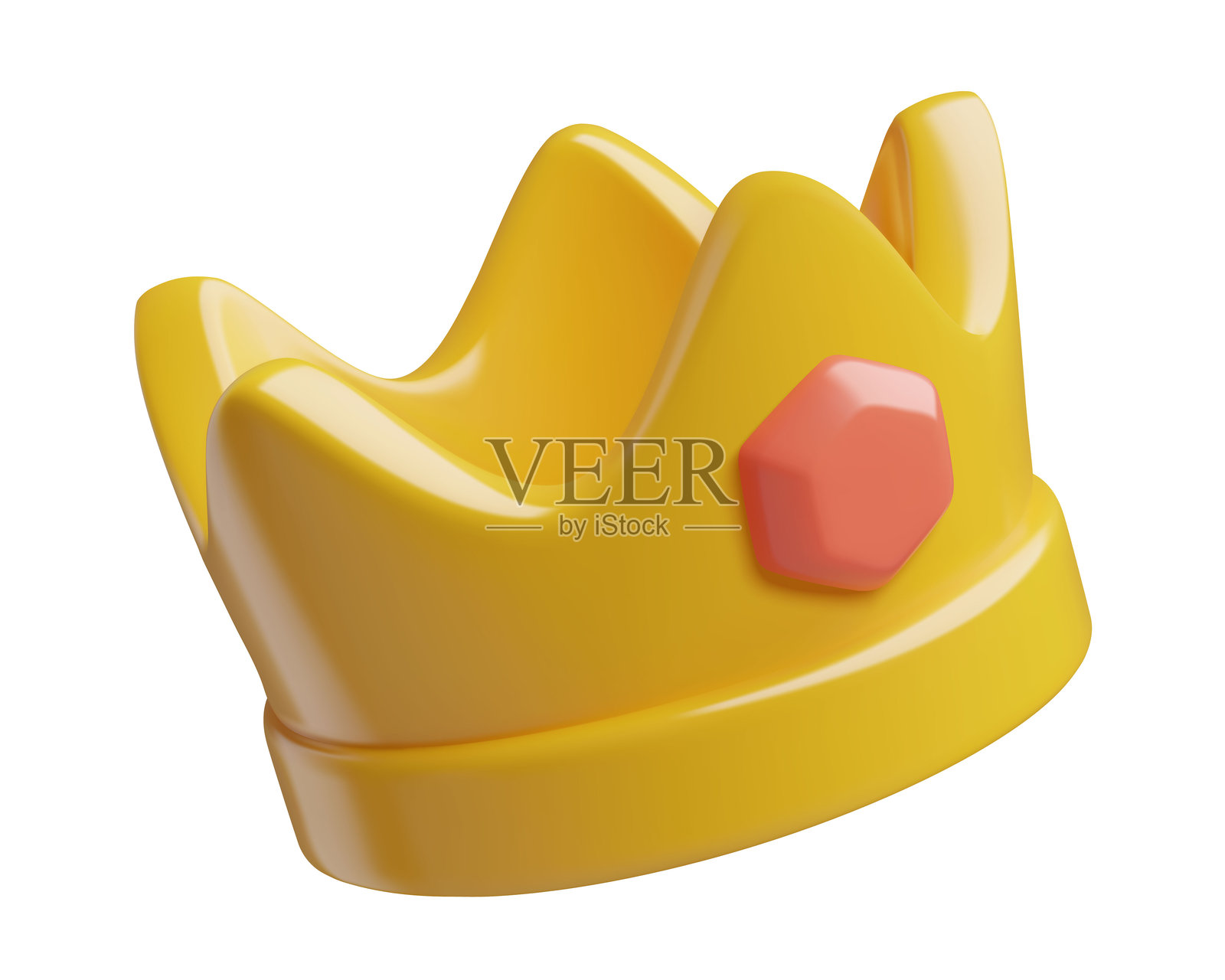 金色皇冠 3D插画图片素材