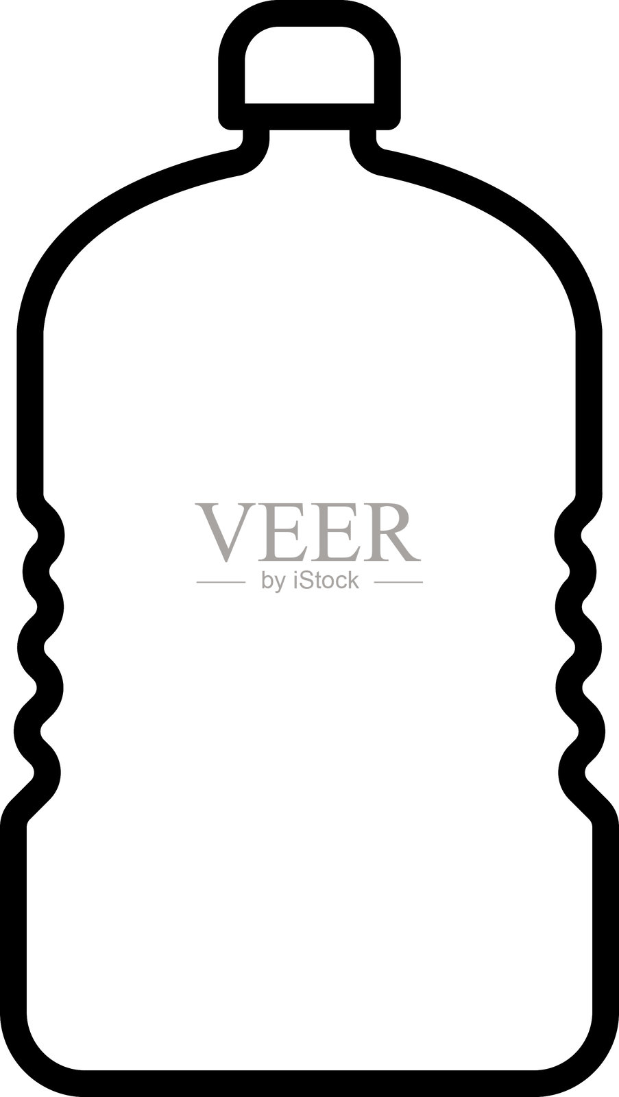 PET瓶，塑料图标矢量。插画图片素材