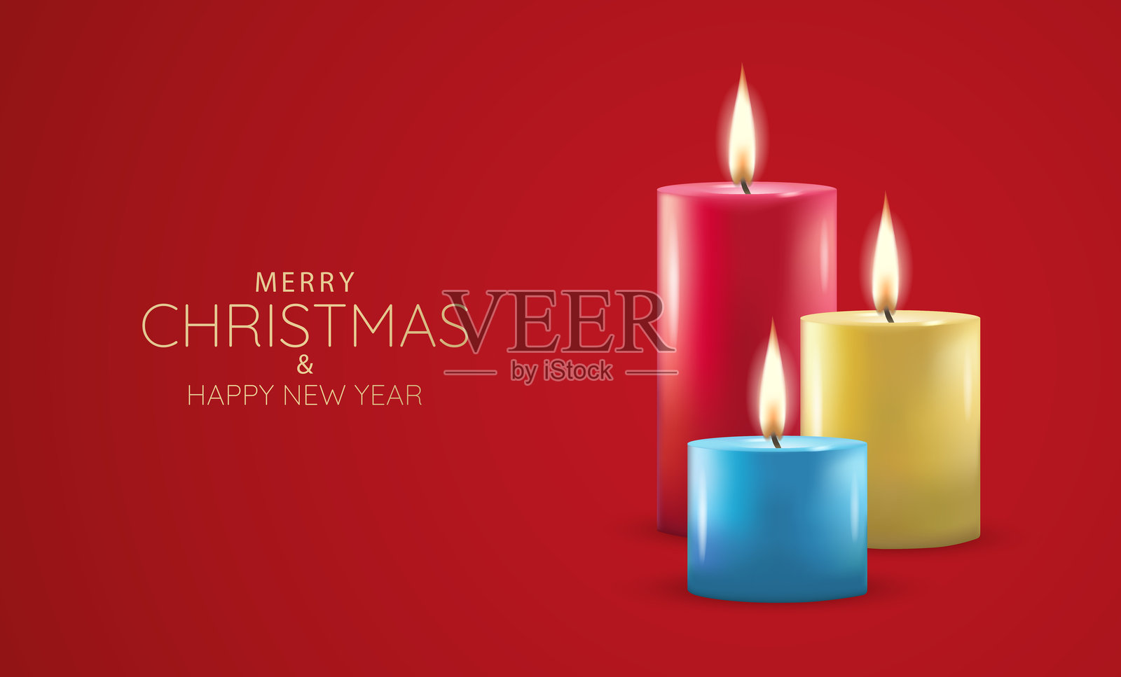 圣诞节和新年。插画图片素材