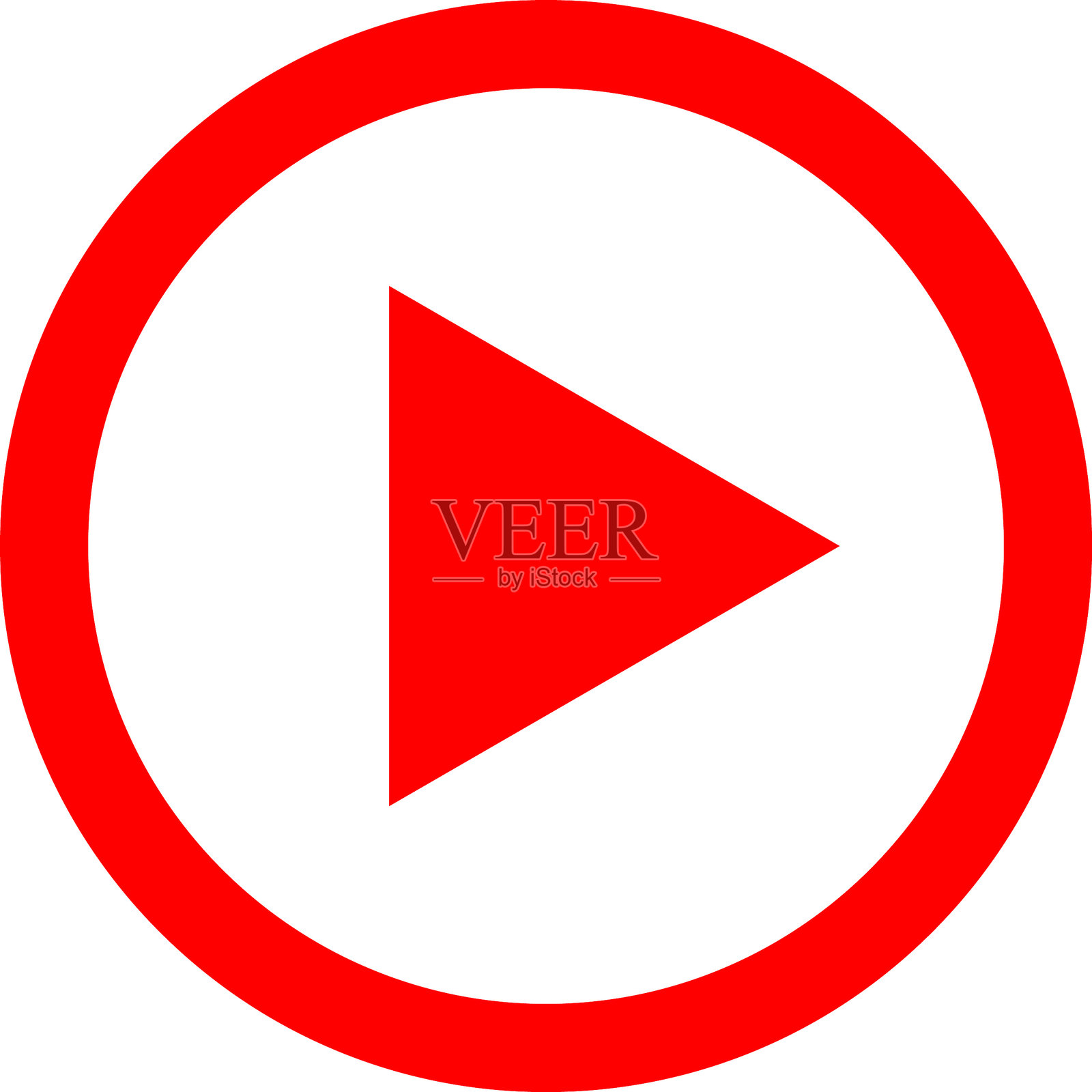 红色箭头方向向量图标。插画图片素材