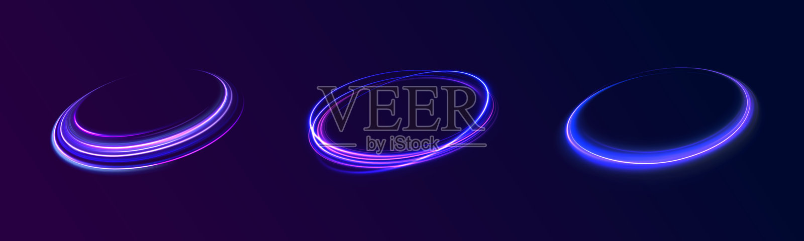 霓虹闪亮的螺旋波火花。模仿空调冷空气的排出。矢量插图，清新风流。插画图片素材