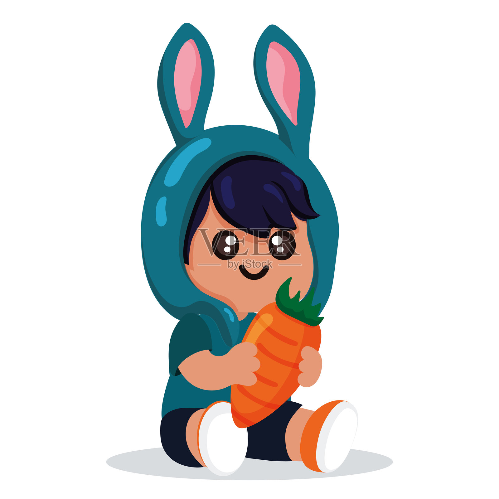 男孩卡通角色矢量图插画图片素材