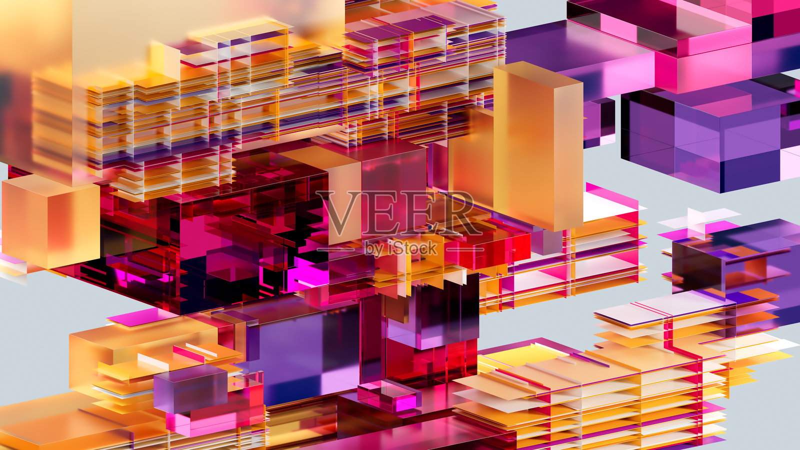 色彩和谐：形状与色彩的抽象舞蹈照片摄影图片