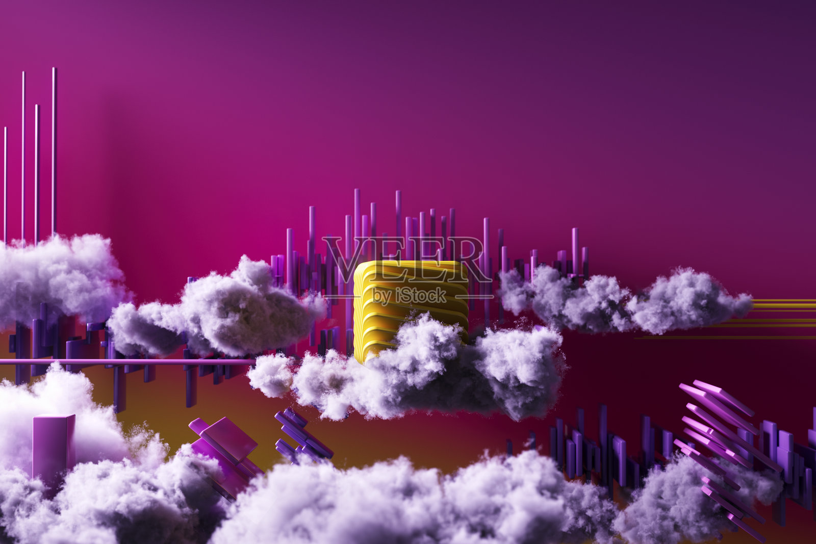 科技云抽象3D概念照片摄影图片