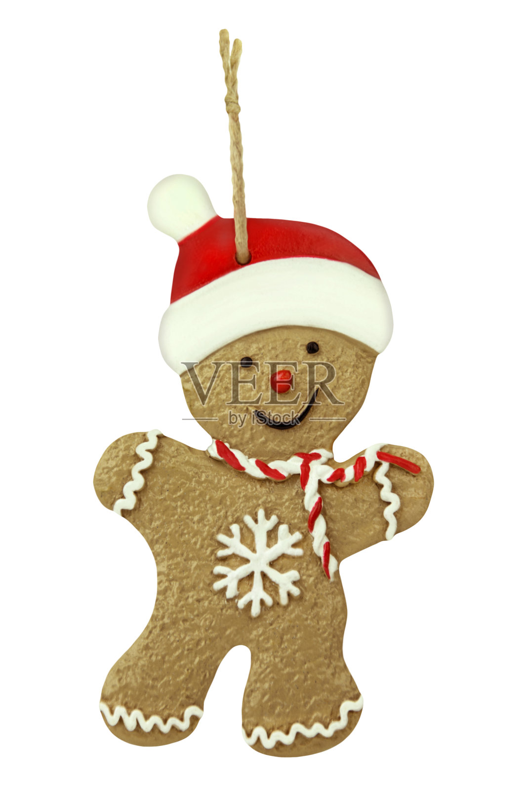 白色背景上的圣诞装饰品照片摄影图片