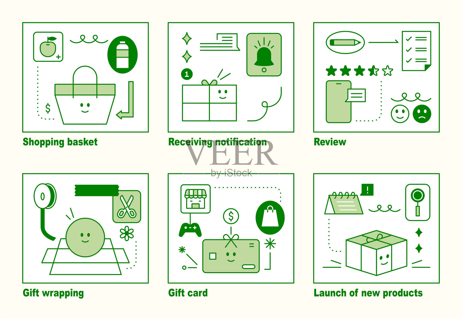 在线购物插画图片素材