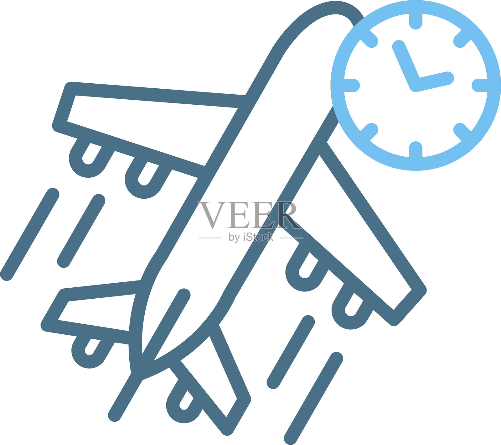 延迟线双色图标插画图片素材