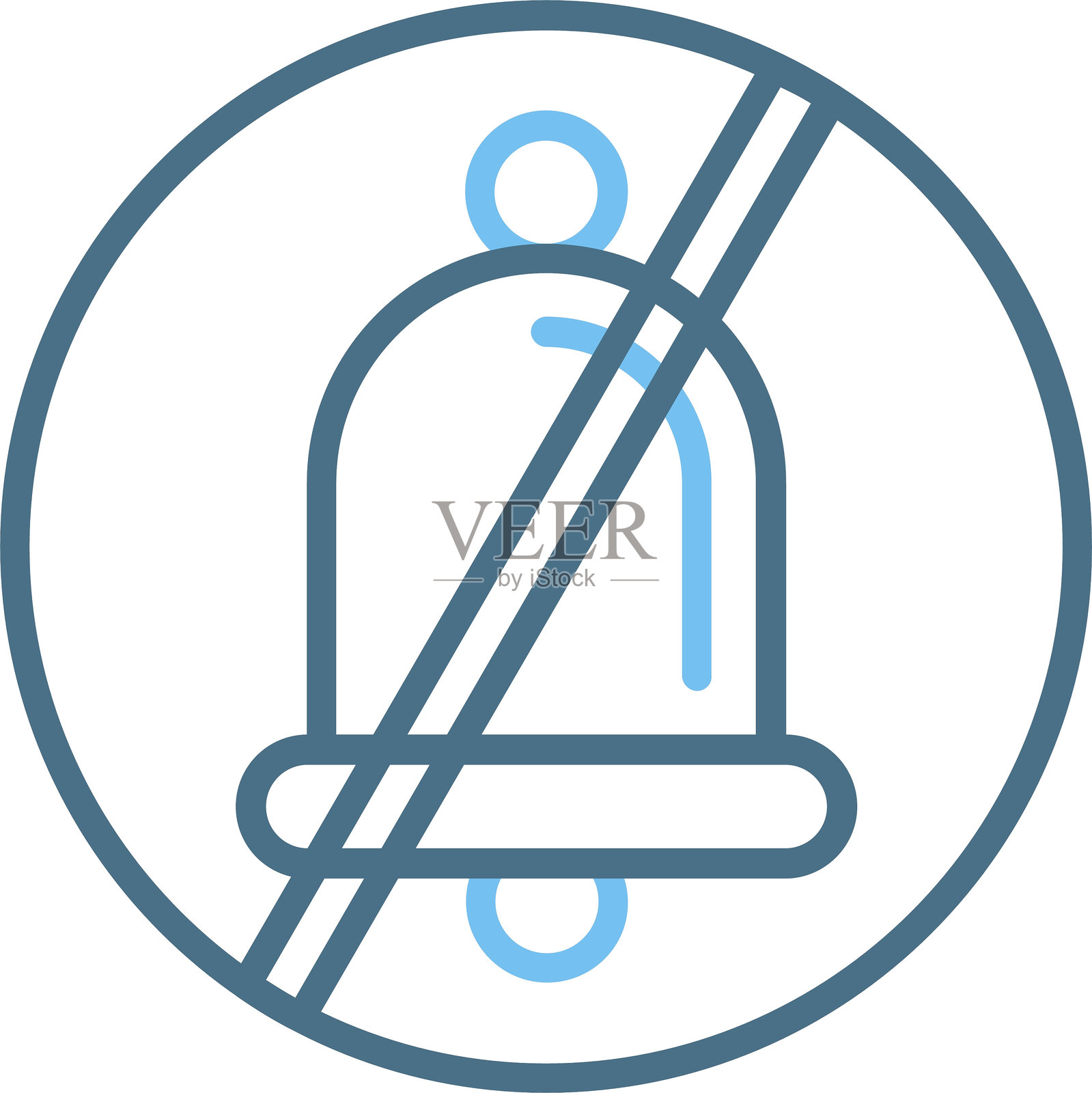 无警报线双色图标插画图片素材