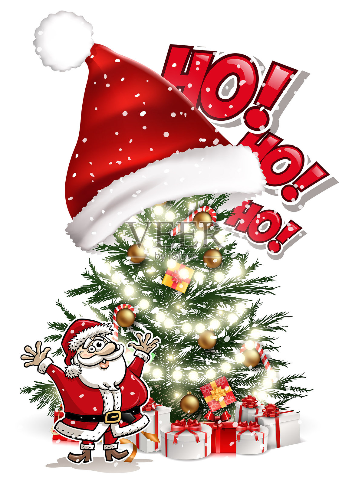 华丽的年树插画图片素材