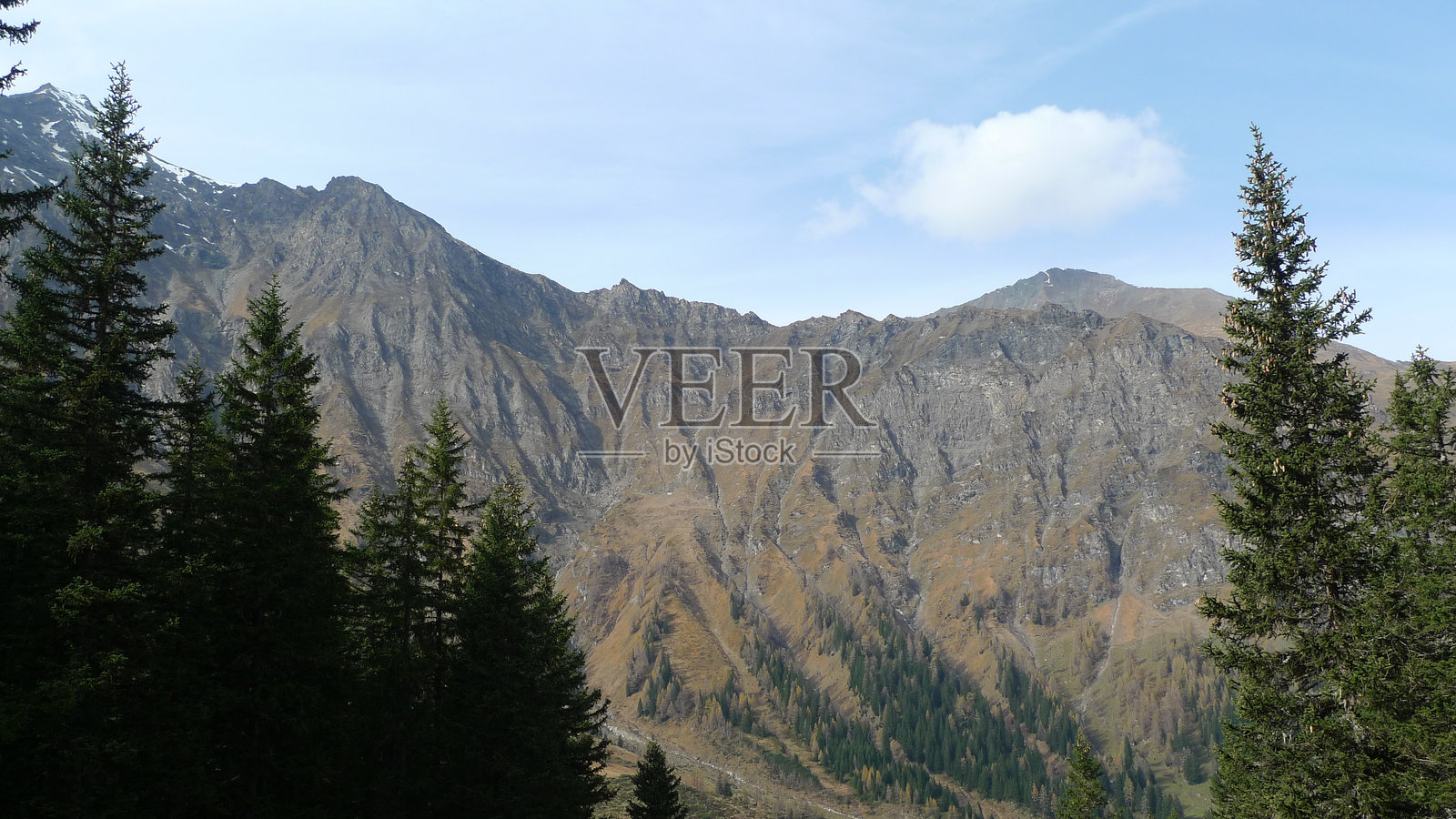 奥地利山谷中的冒险日照片摄影图片