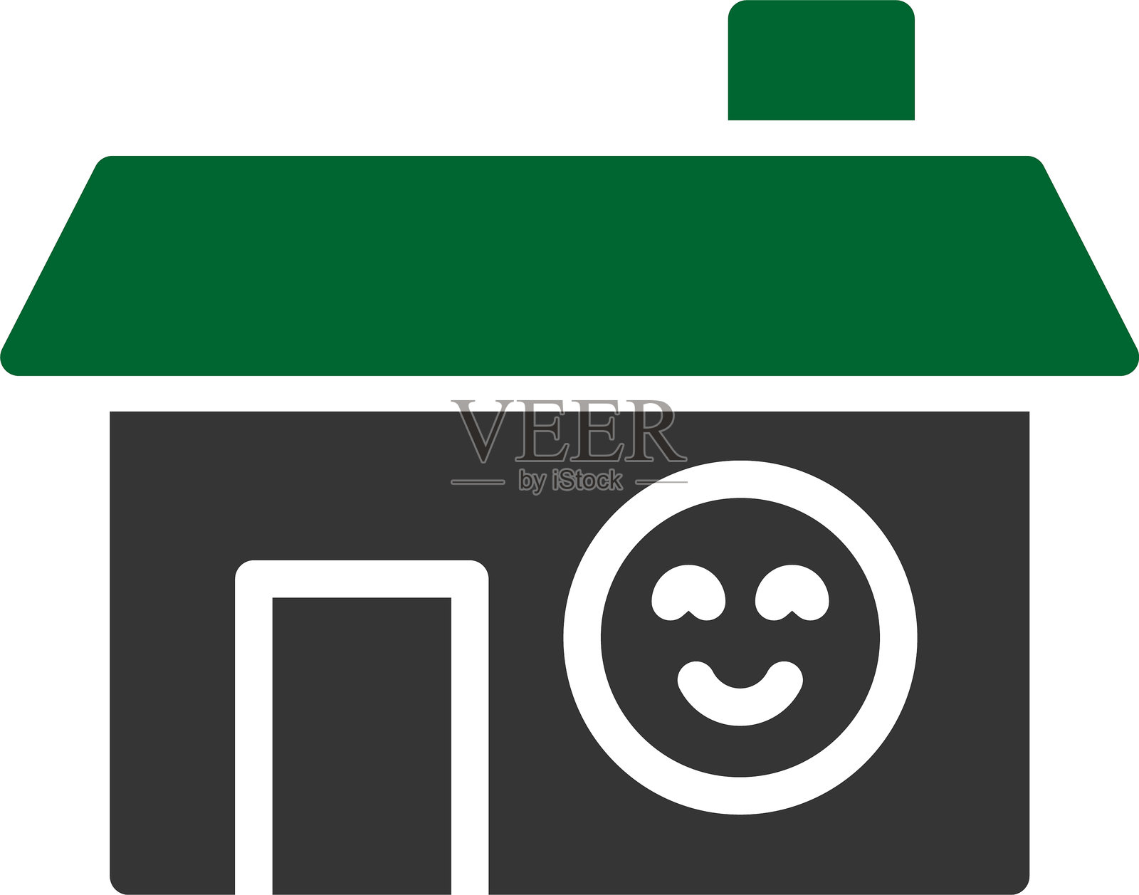 快乐的家图标插画图片素材