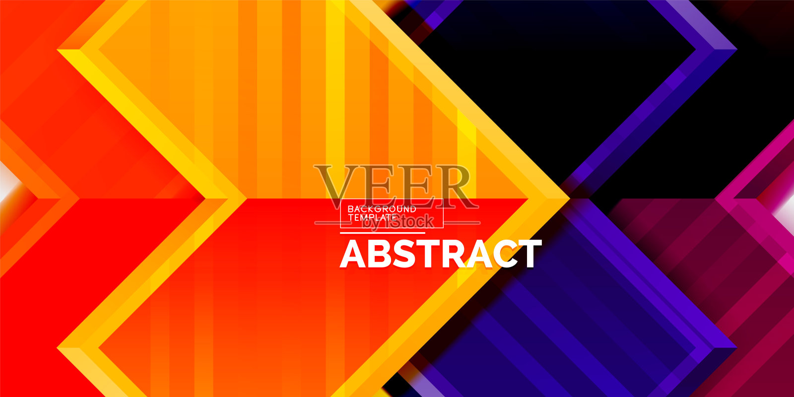 带有3D效果和线条纹理的箭头符号几何抽象背景插画图片素材