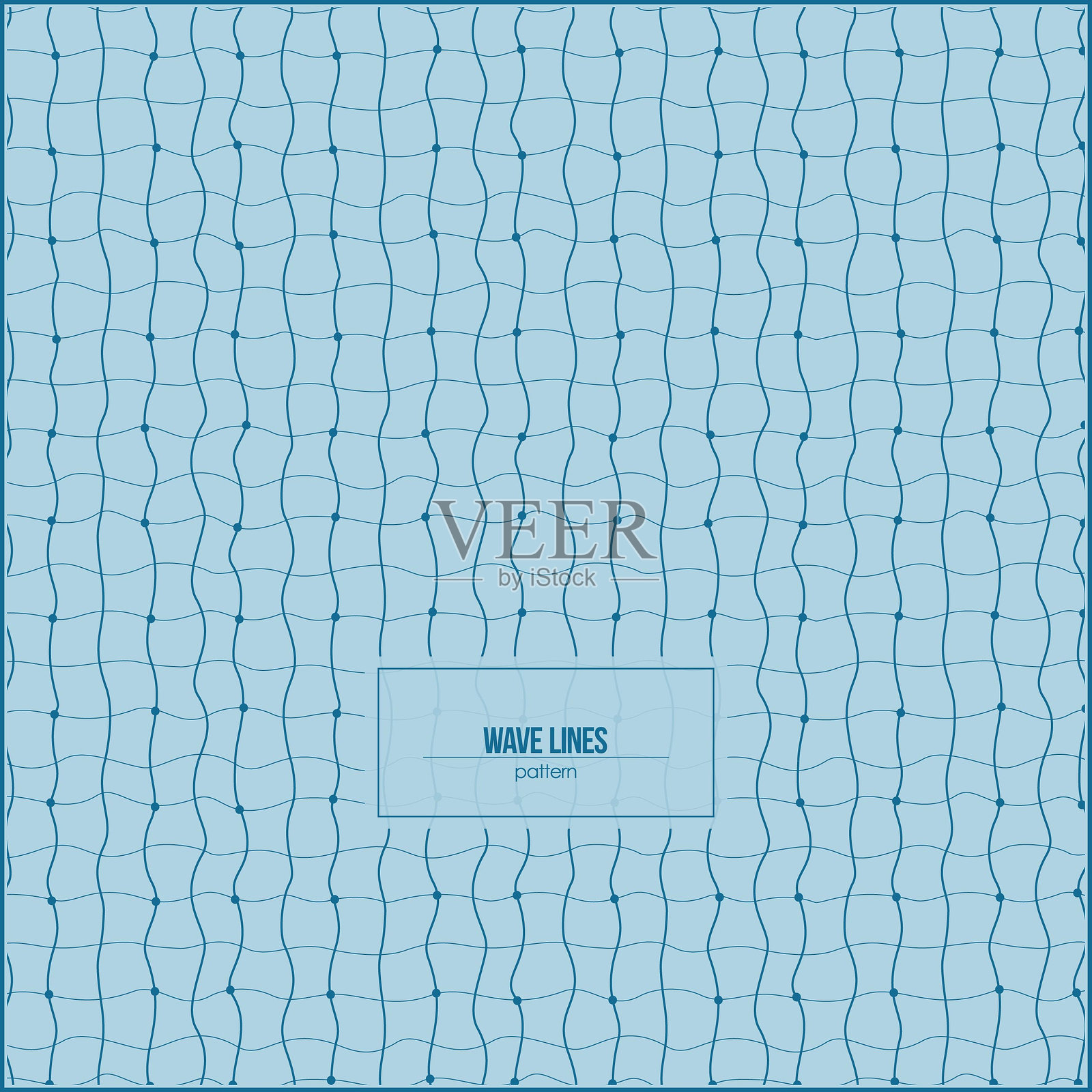 以单色蓝色为主的波浪线条图案插画图片素材