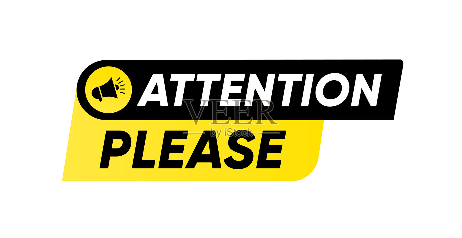 请注意横幅孤立的矢量设计插画图片素材