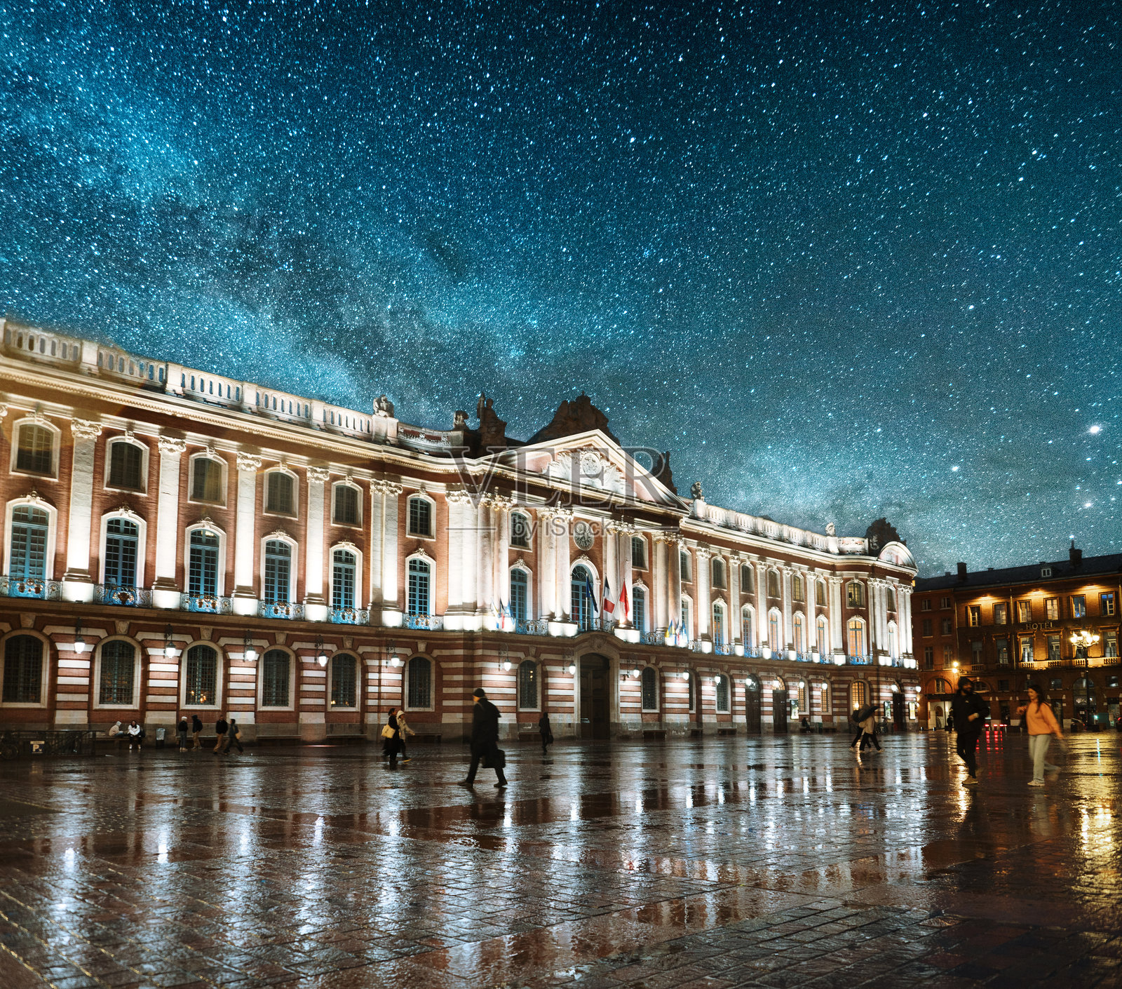 图卢兹的夜晚照片摄影图片