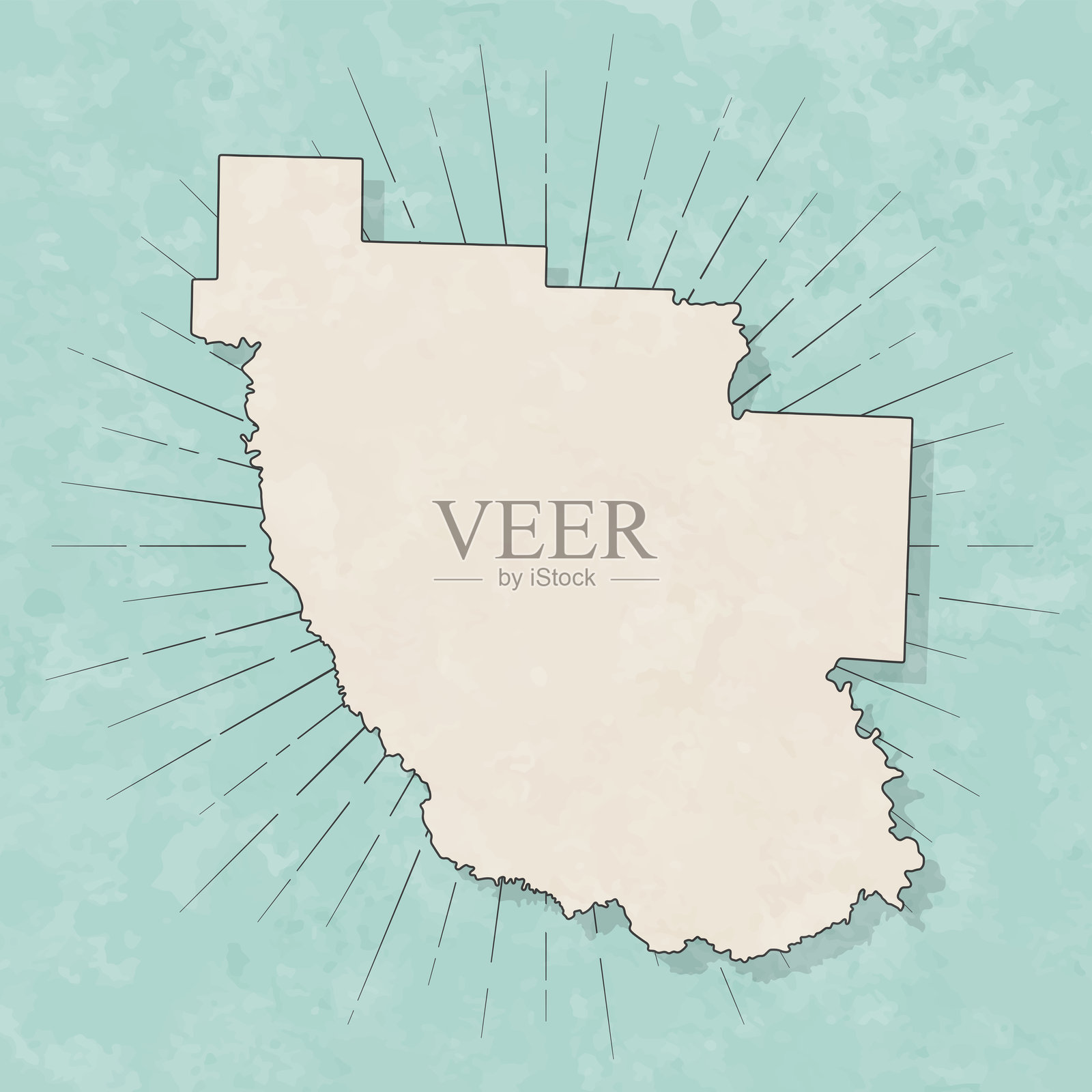 阿肯色州克拉克县。复古风格地图 - 旧纹理纸张插画图片素材