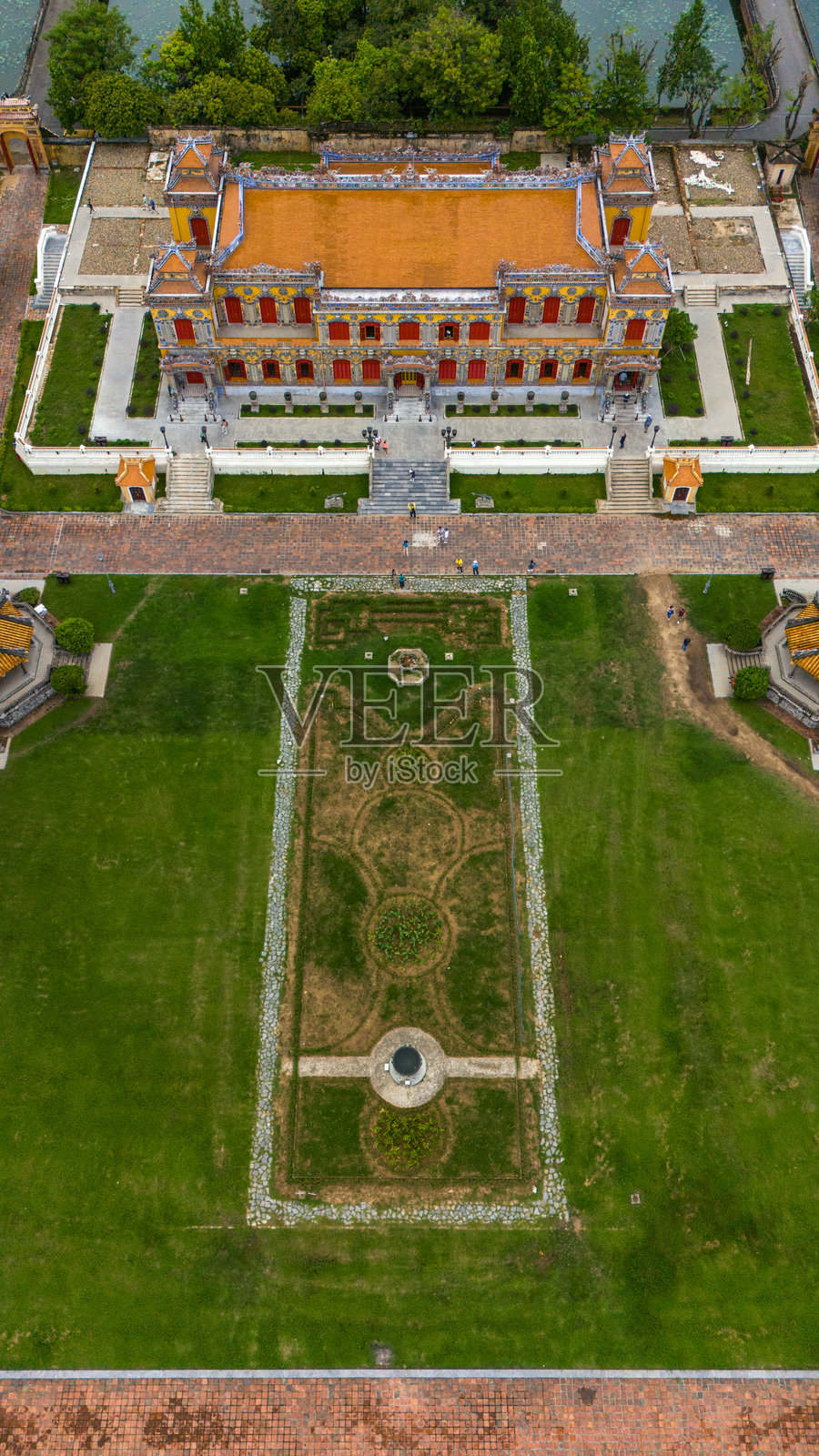 越南顺化的皇城鸟瞰图照片摄影图片