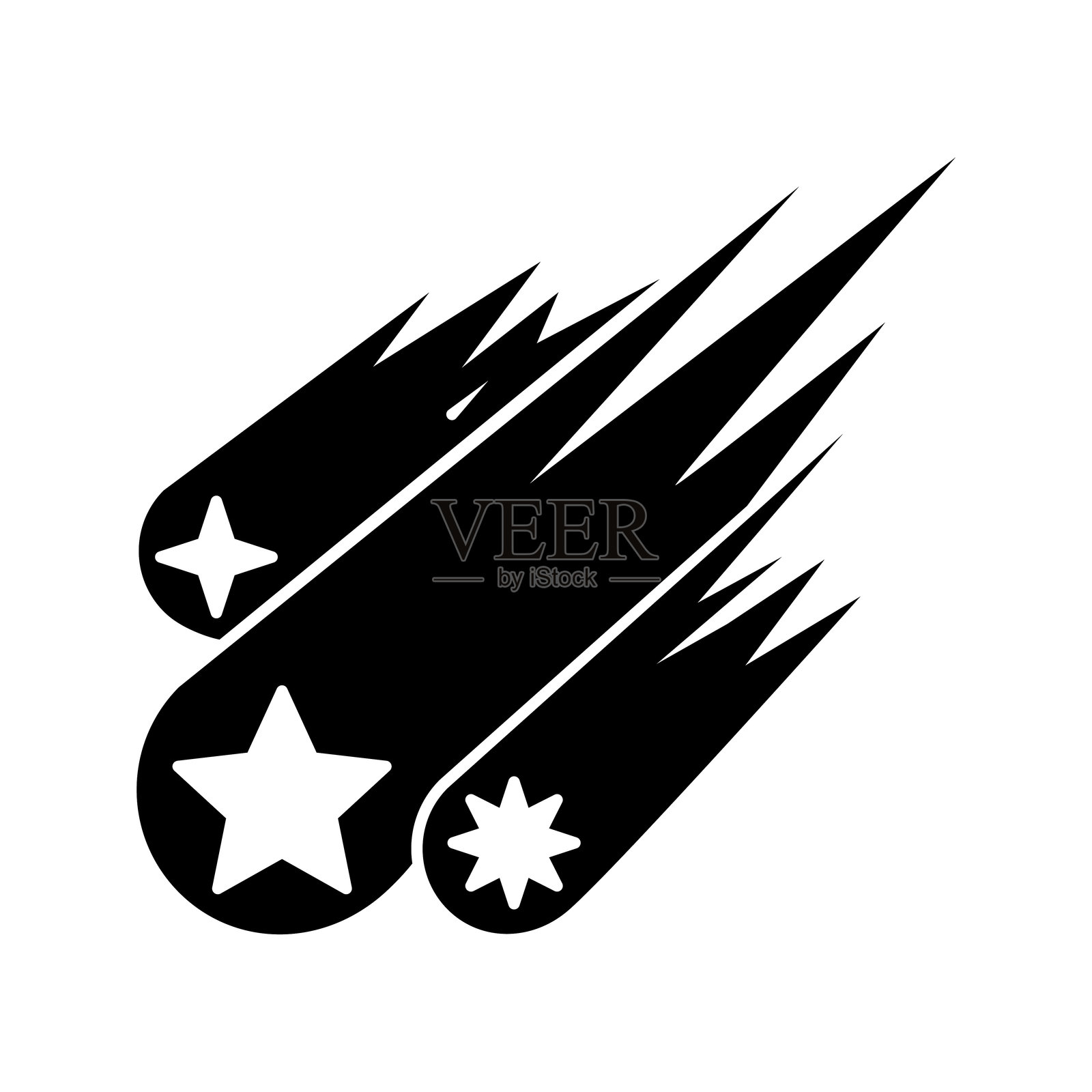 彗星图标。插画图片素材