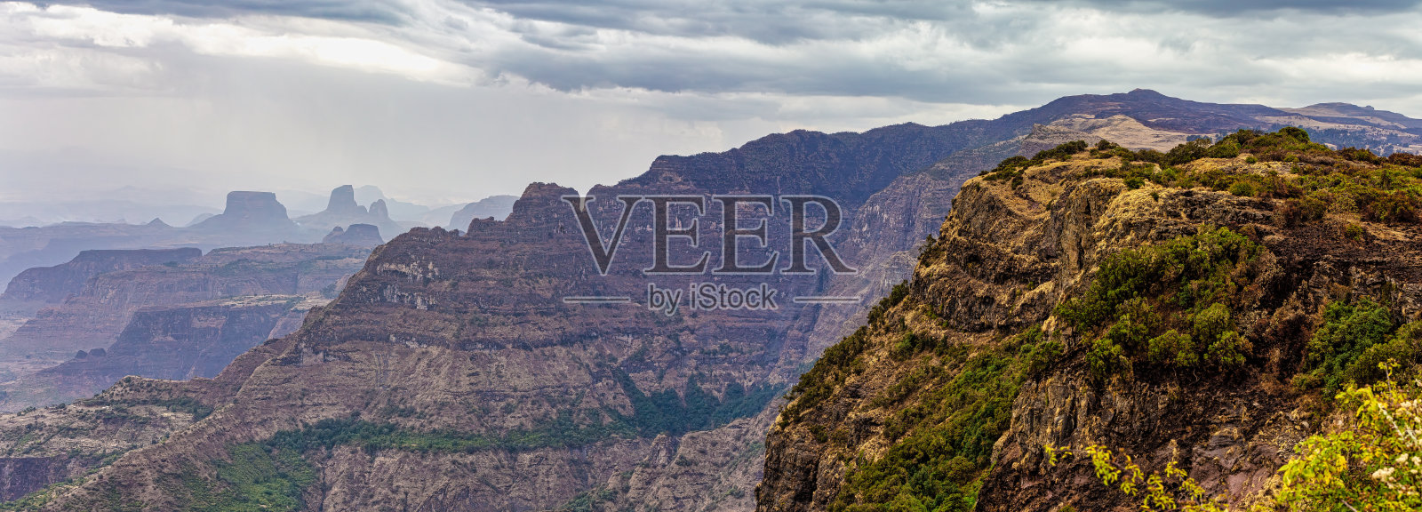 埃塞俄比亚塞米恩山国家公园的荒野风光照片摄影图片