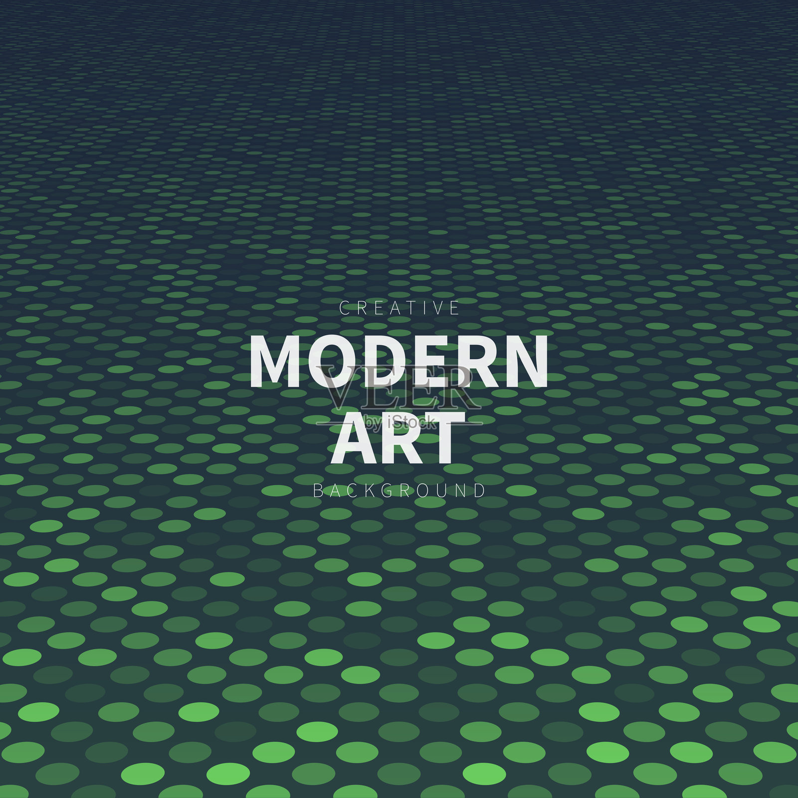 抽象的绿色背景与圆点 - 时尚的3D背景插画图片素材