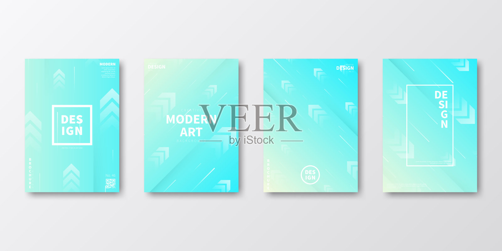 宣传册模板布局，蓝色封面设计，商业年度报告，传单，杂志插画图片素材