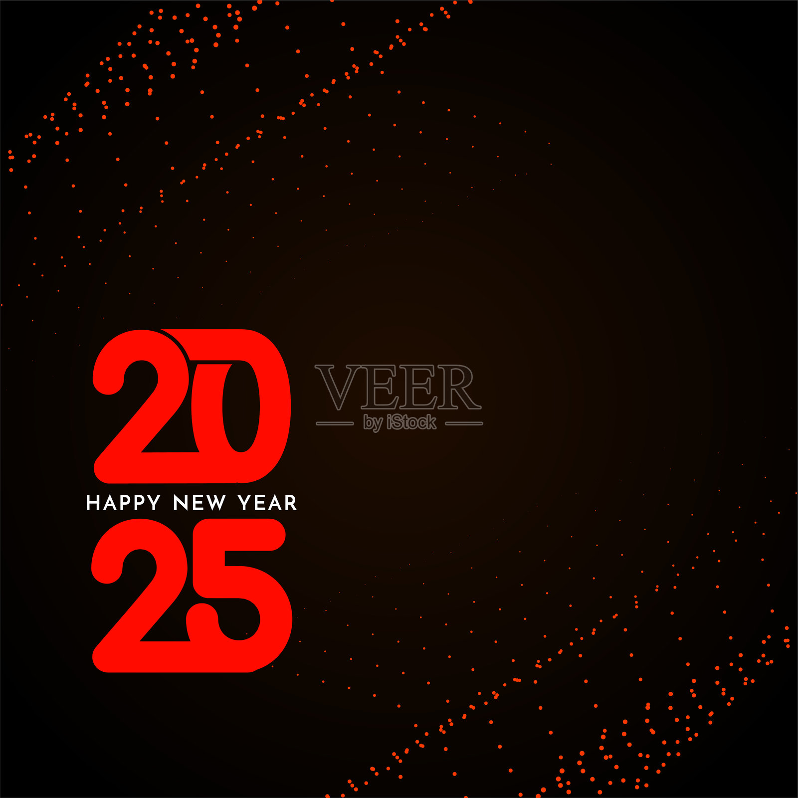 2025年新年庆祝问候背景插画图片素材