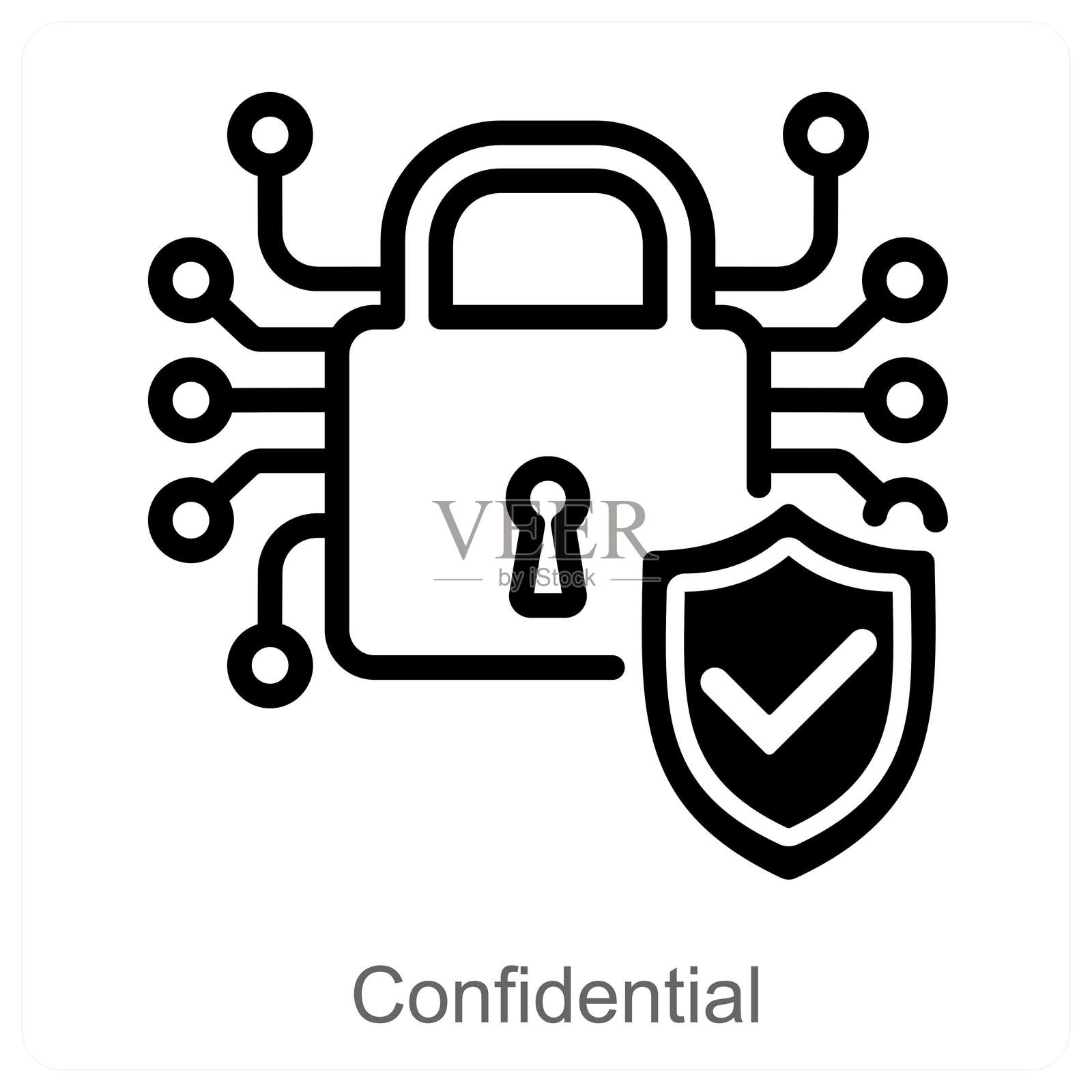 保密插画图片素材