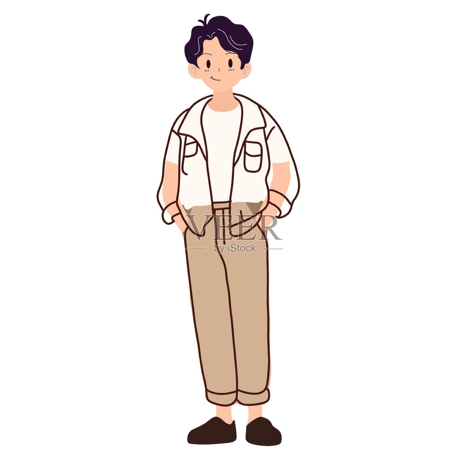 各种男士服装的插图插画图片素材