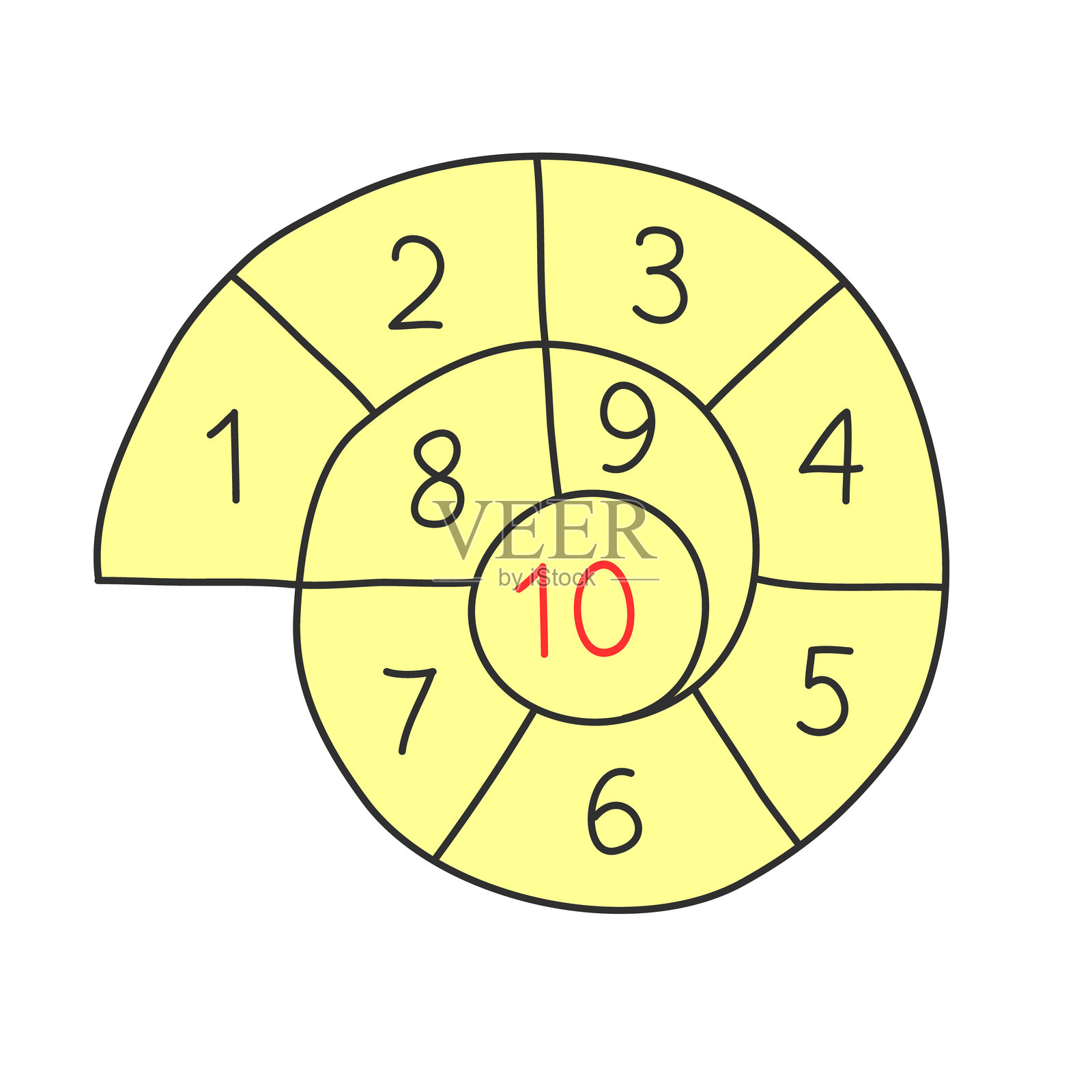 色彩斑斓的插图，展示在白色背景上跳房子游戏。插画图片素材