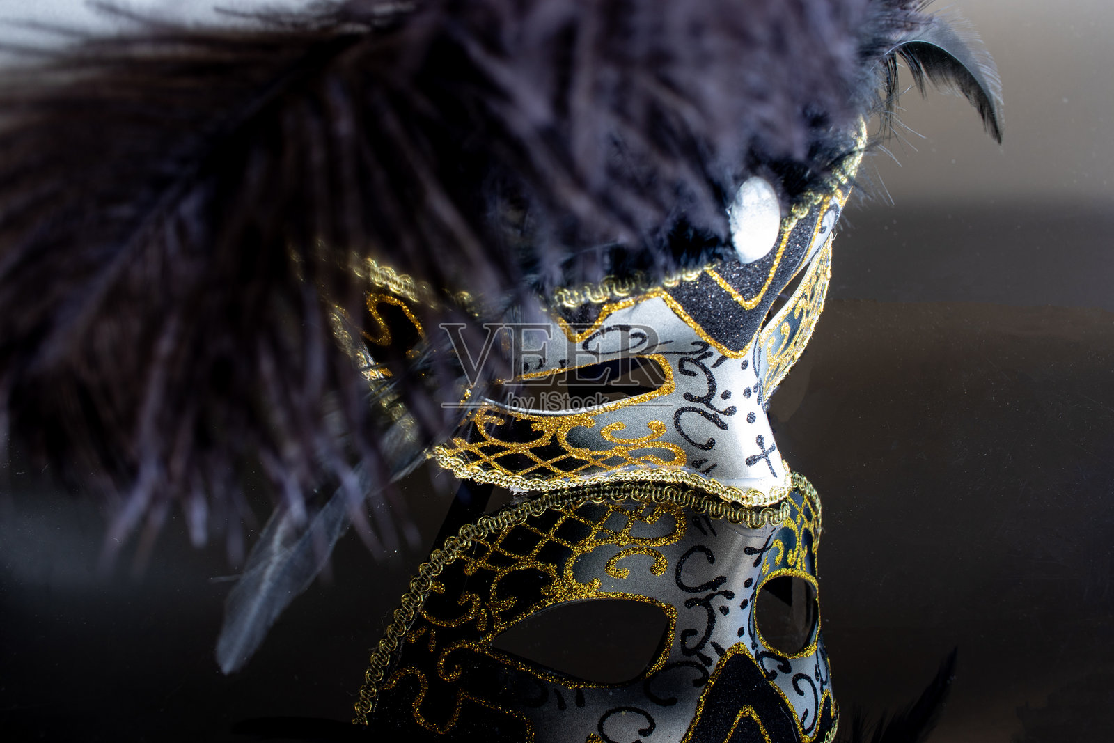 意大利威尼斯面具特写。照片摄影图片