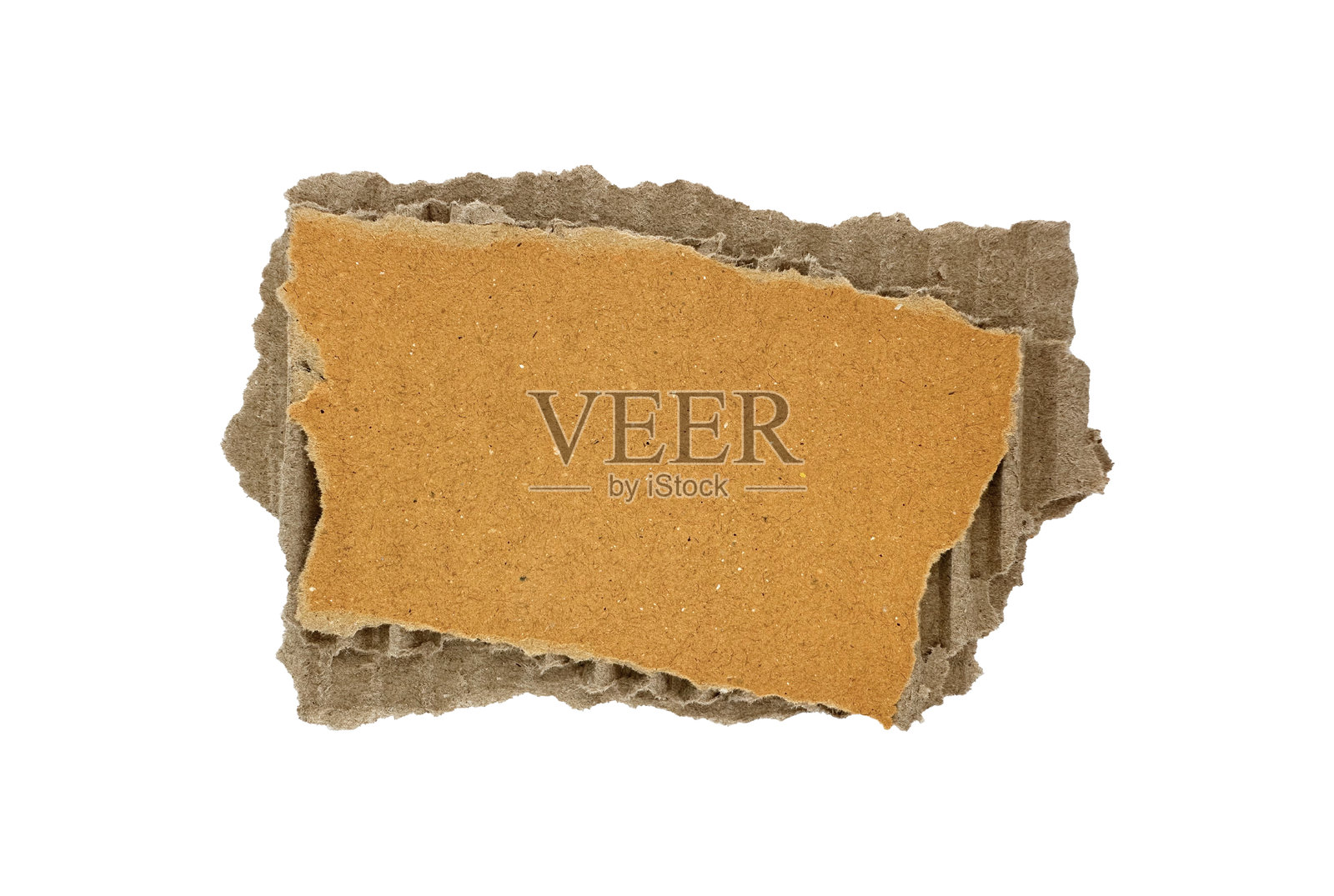 棕色撕裂的瓦楞纸板片照片摄影图片