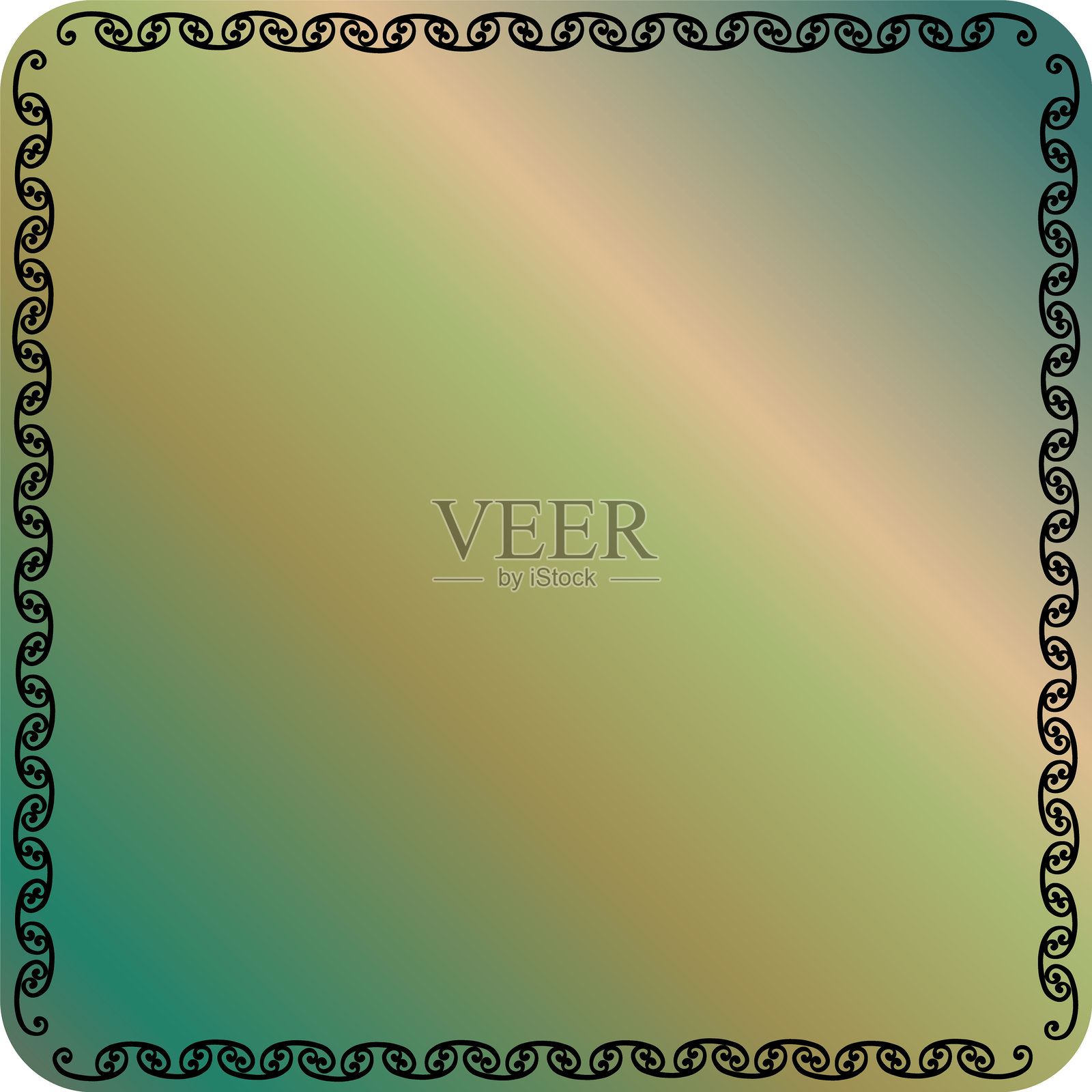 圣诞卡片的剪贴画，背景有美丽的渐变色。插画图片素材