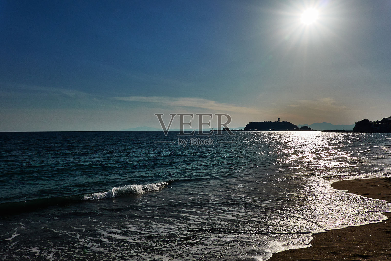 海洋与天空的美丽景色照片摄影图片