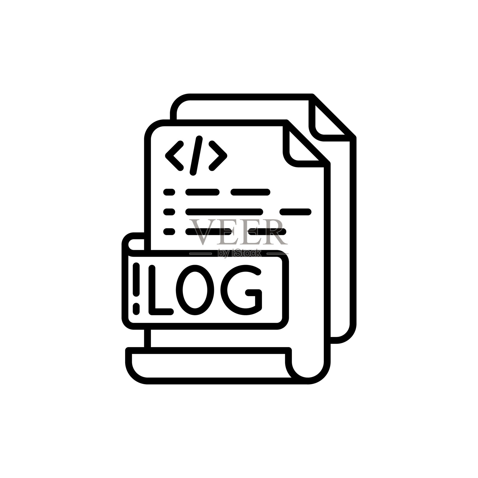 矢量中的日志图标。标志设计插画图片素材