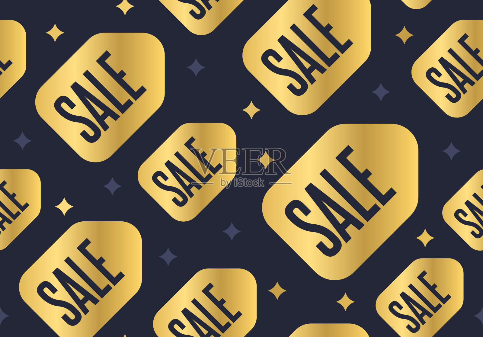 无缝金色销售价格标签背景图案插画图片素材