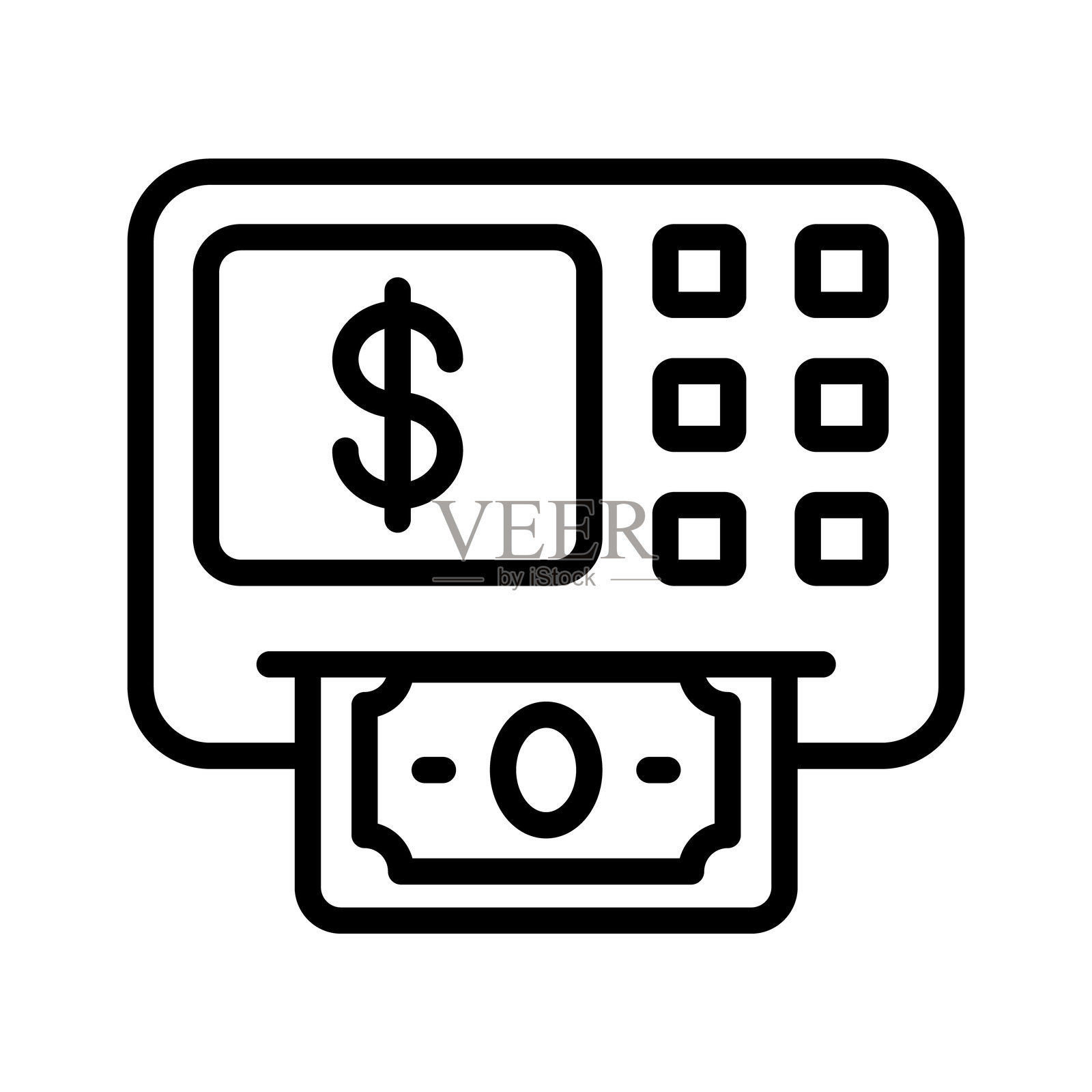 ATM交易插画图片素材