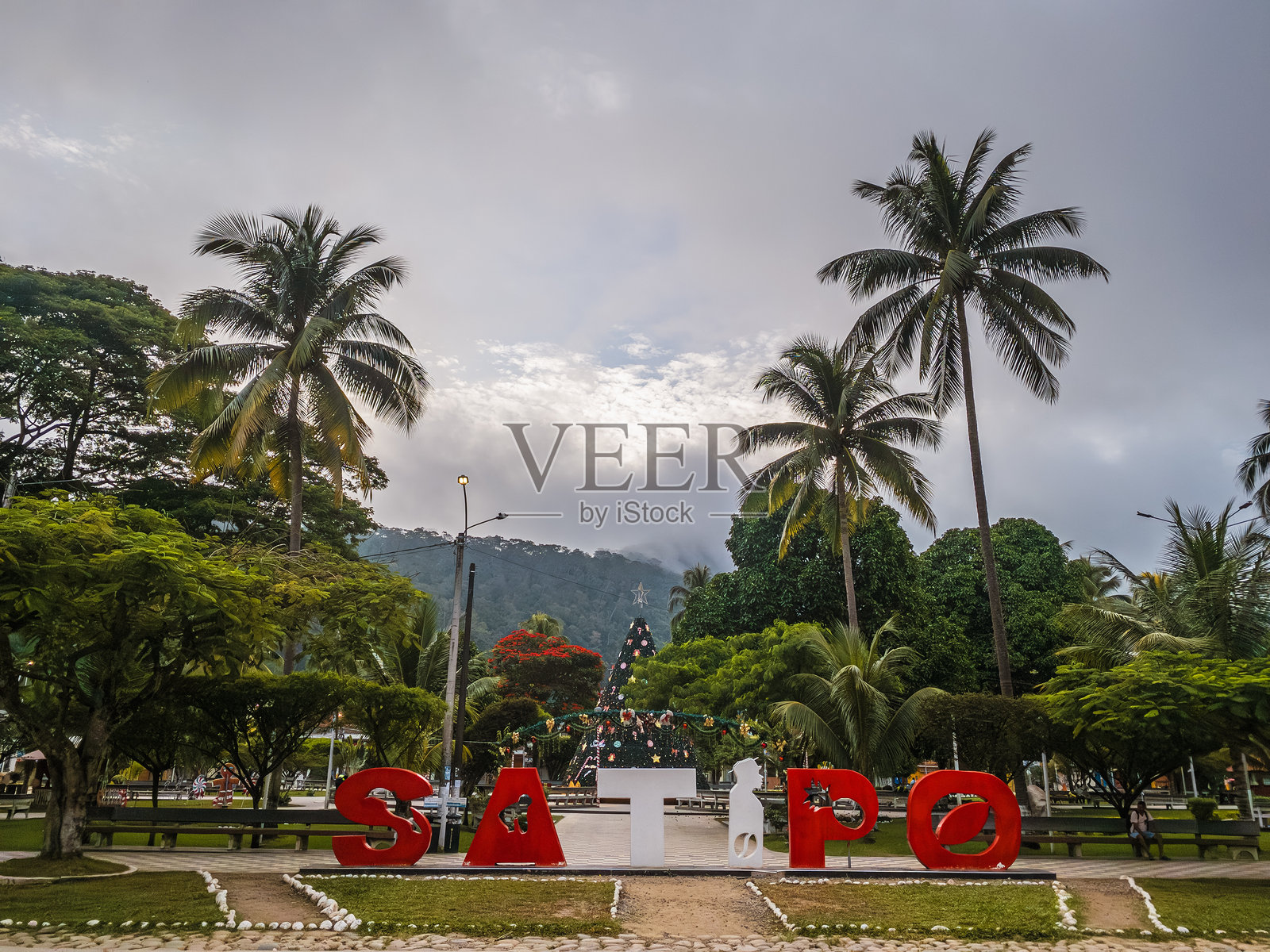 胡宁主广场的萨蒂波标志照片摄影图片