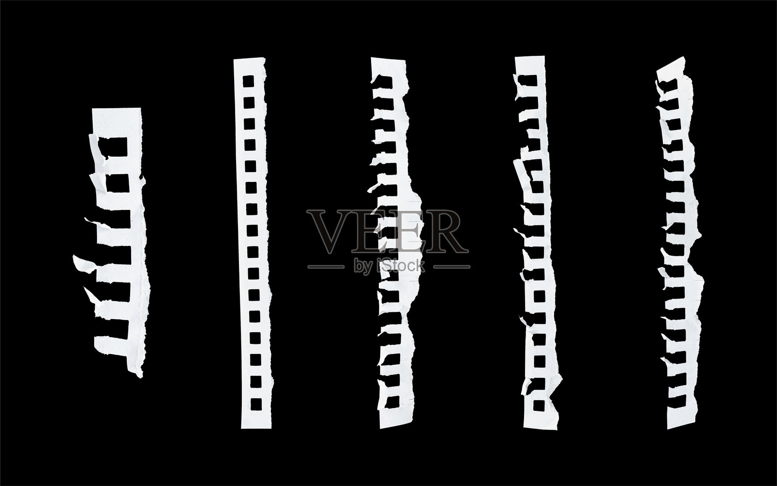 白色撕裂的皱纸条照片摄影图片
