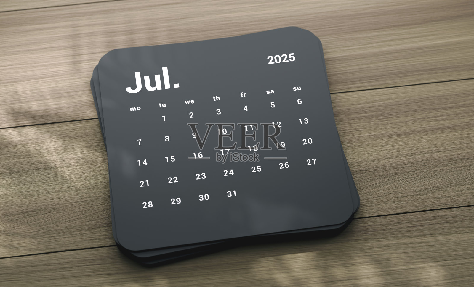 2025年7月桌面日历照片摄影图片