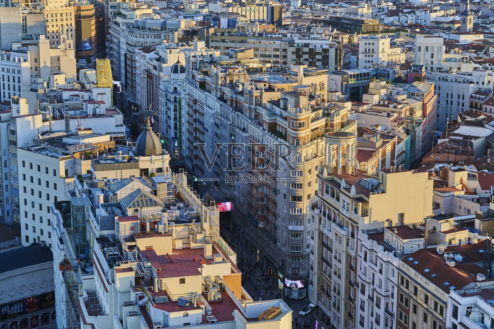 马德里的格兰维亚照片摄影图片