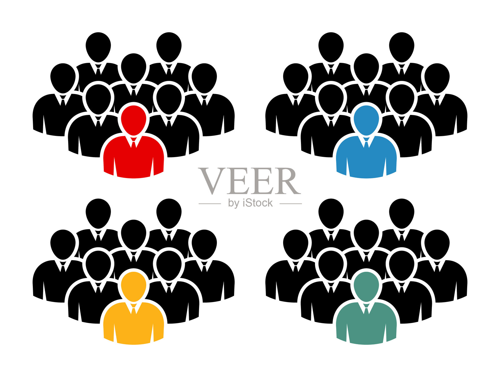 符号，人物图标。插画图片素材