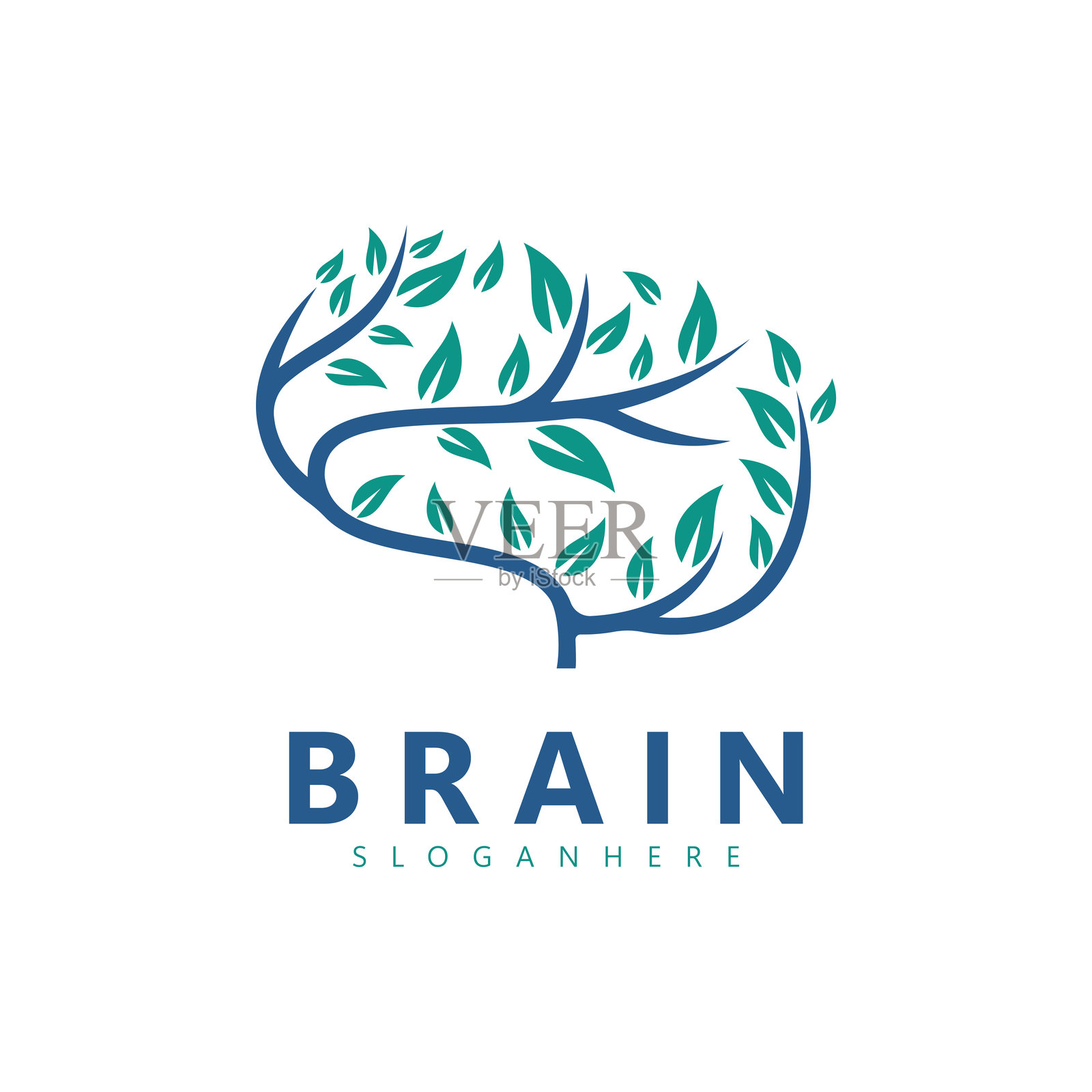 树脑设计，头脑风暴，思考，创意图标，灵感。插画图片素材