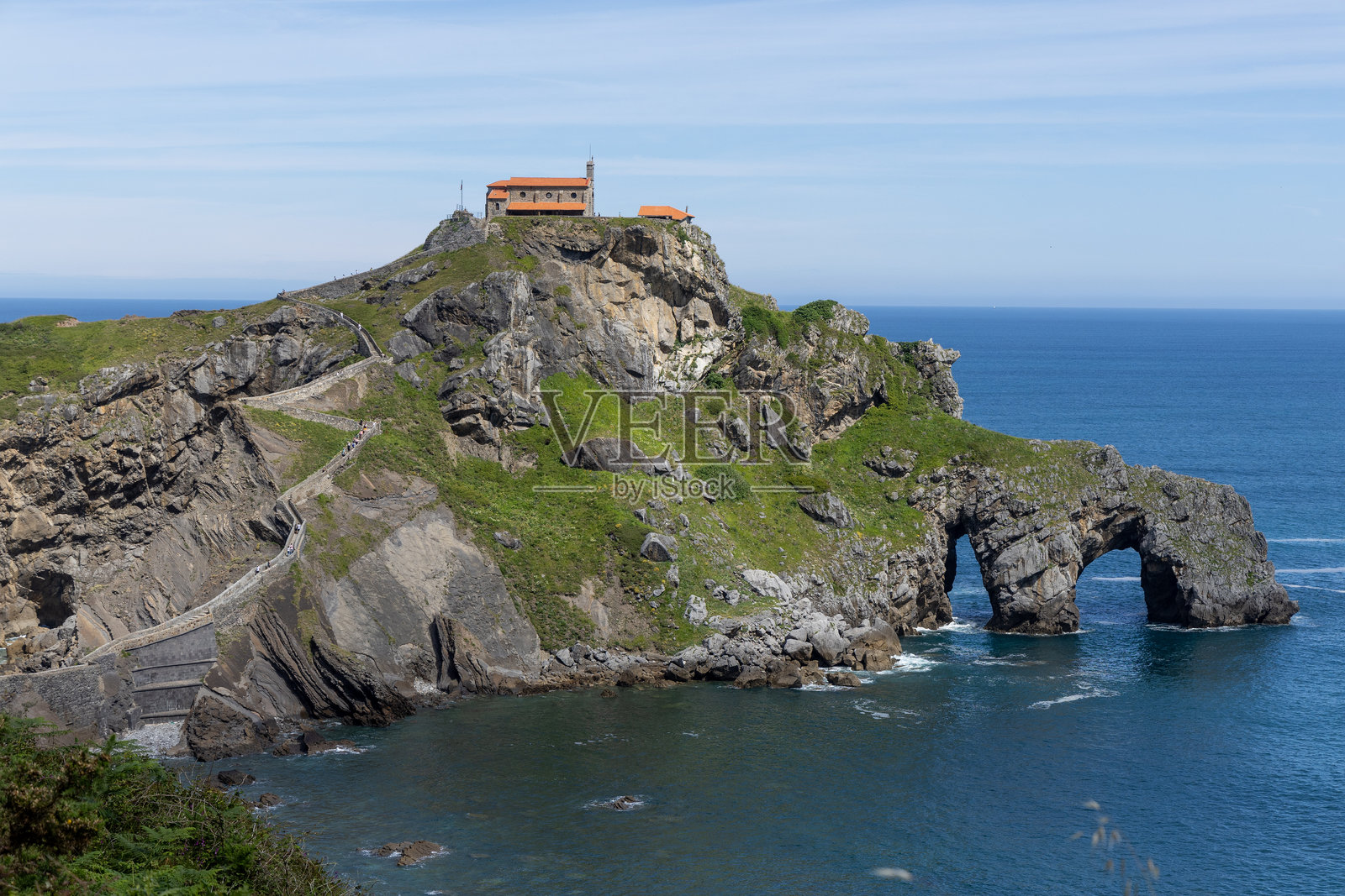 西班牙的加斯特尔乌盖特克照片摄影图片